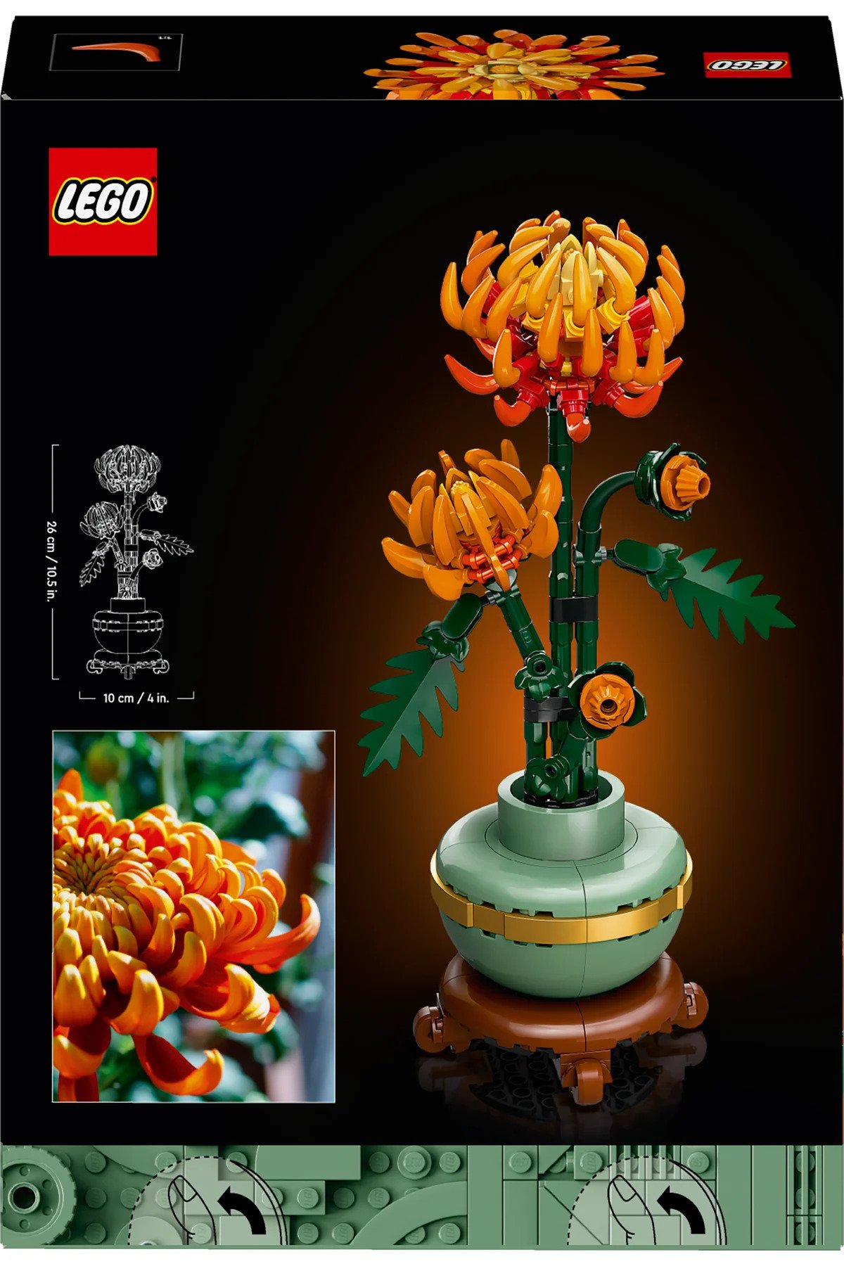 LEGO ® Botanicals Krizantem 10368 - Yetişkinler için Dekoratif Kasımpatı Çiçeği Yapım Seti (278 P)