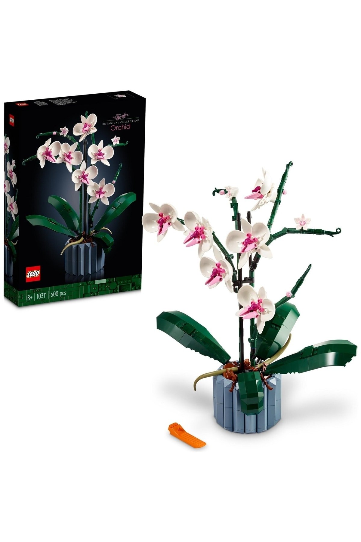 LEGO ® Botanicals Orkide 10311 - Yetişkinler için Sergilenebilir Çiçek Modeli Yapım Seti (608 Parça)
