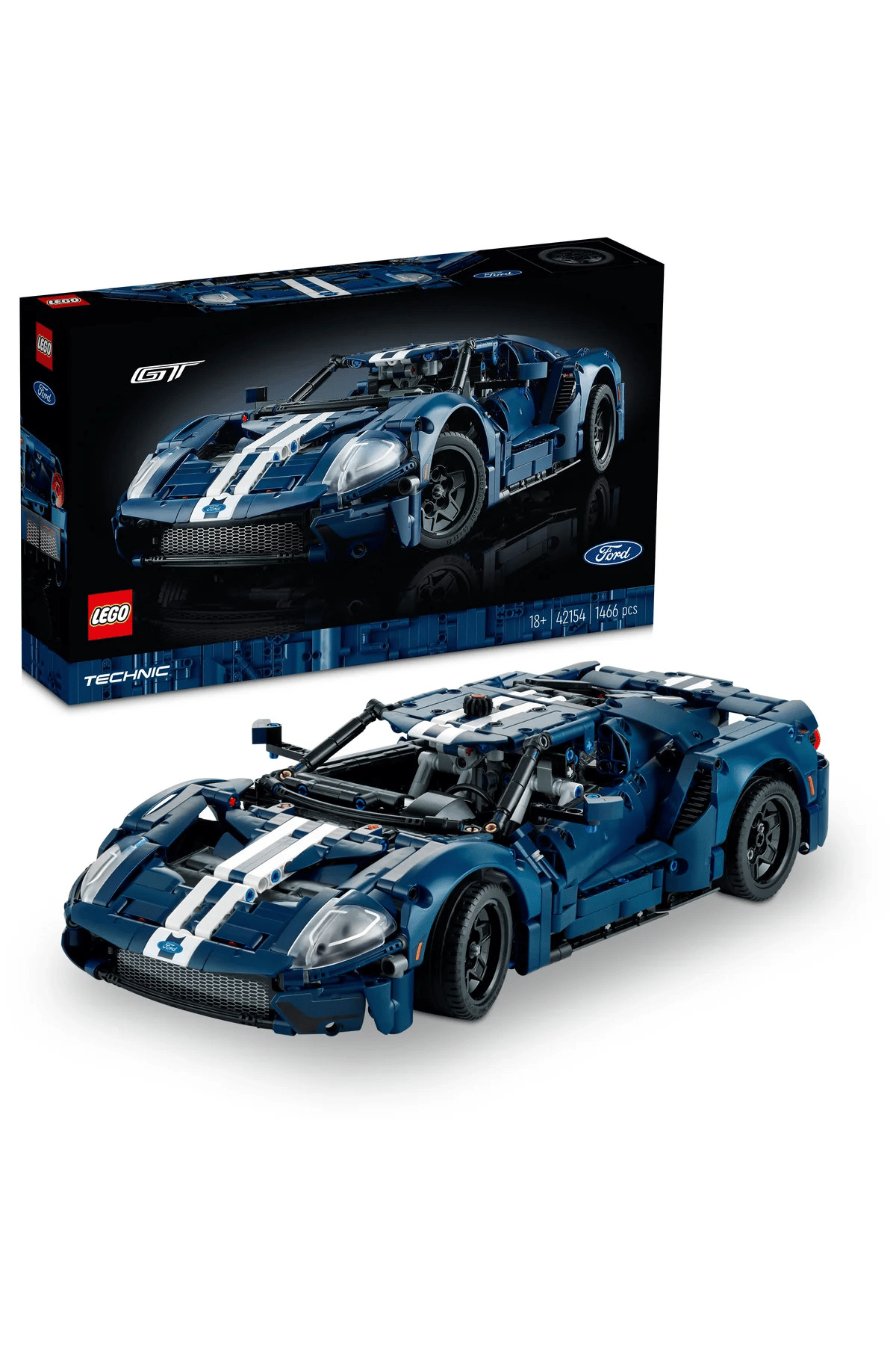 LEGO Gkcx Technic 2022 Ford GT 42154 - Yetişkinler için Koleksiyonluk Model Yapım Seti (1466 Parça) N