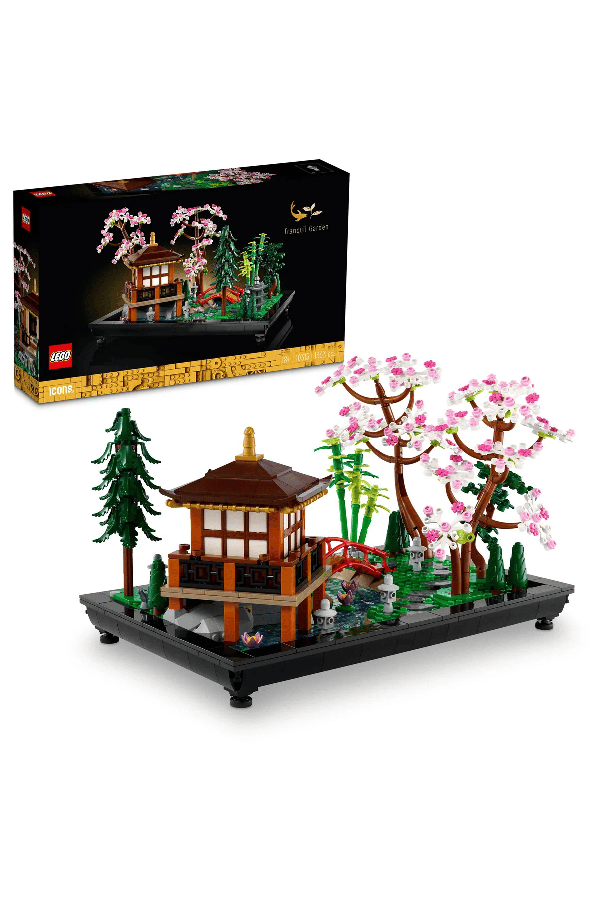 LEGO ® Icons Huzurlu Bahçe 10315 - Yetişkinler için Yaratıcı Yapım ve Sergileme Seti (1363 Parça)