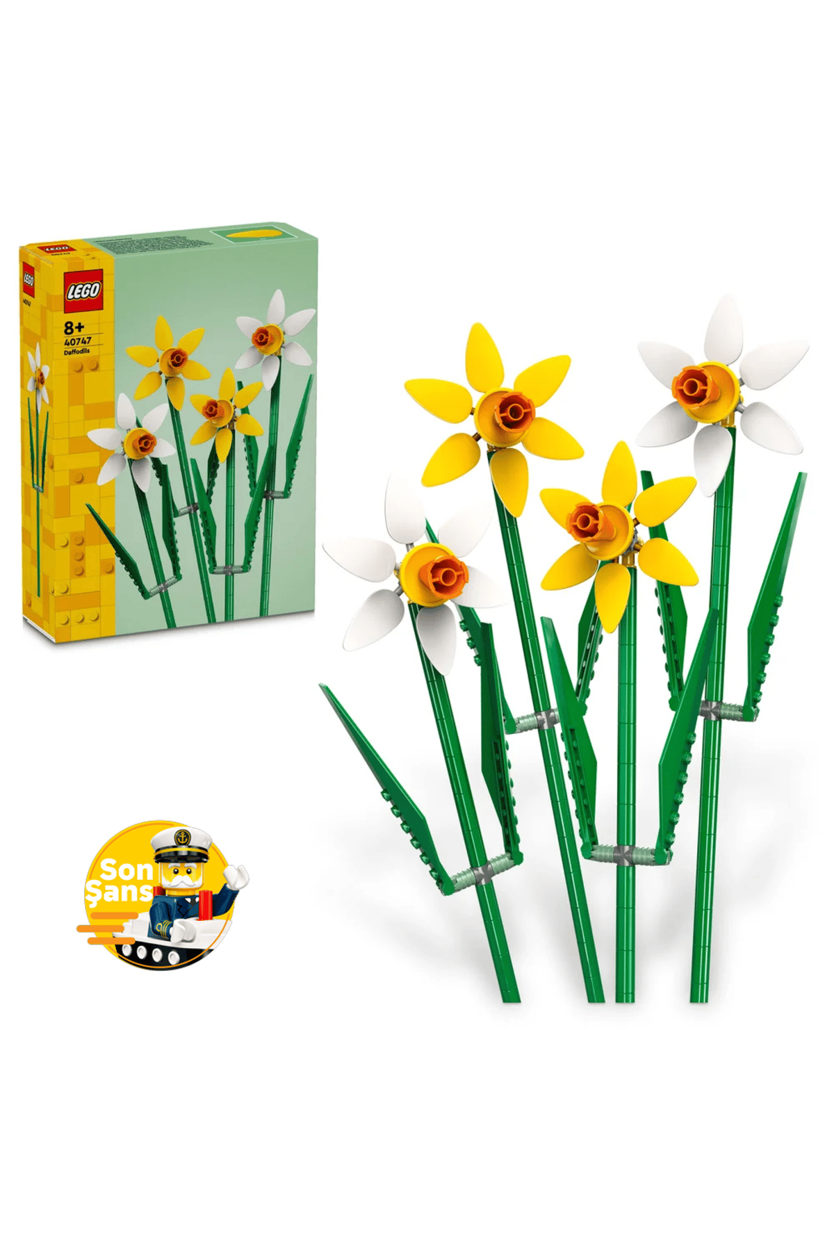 LEGO Icons Nergis 40747- Dekoratif, Koleksiyonluk ve Sergilenebilir Çiçek Modeli Yapım Seti (216 Parça)