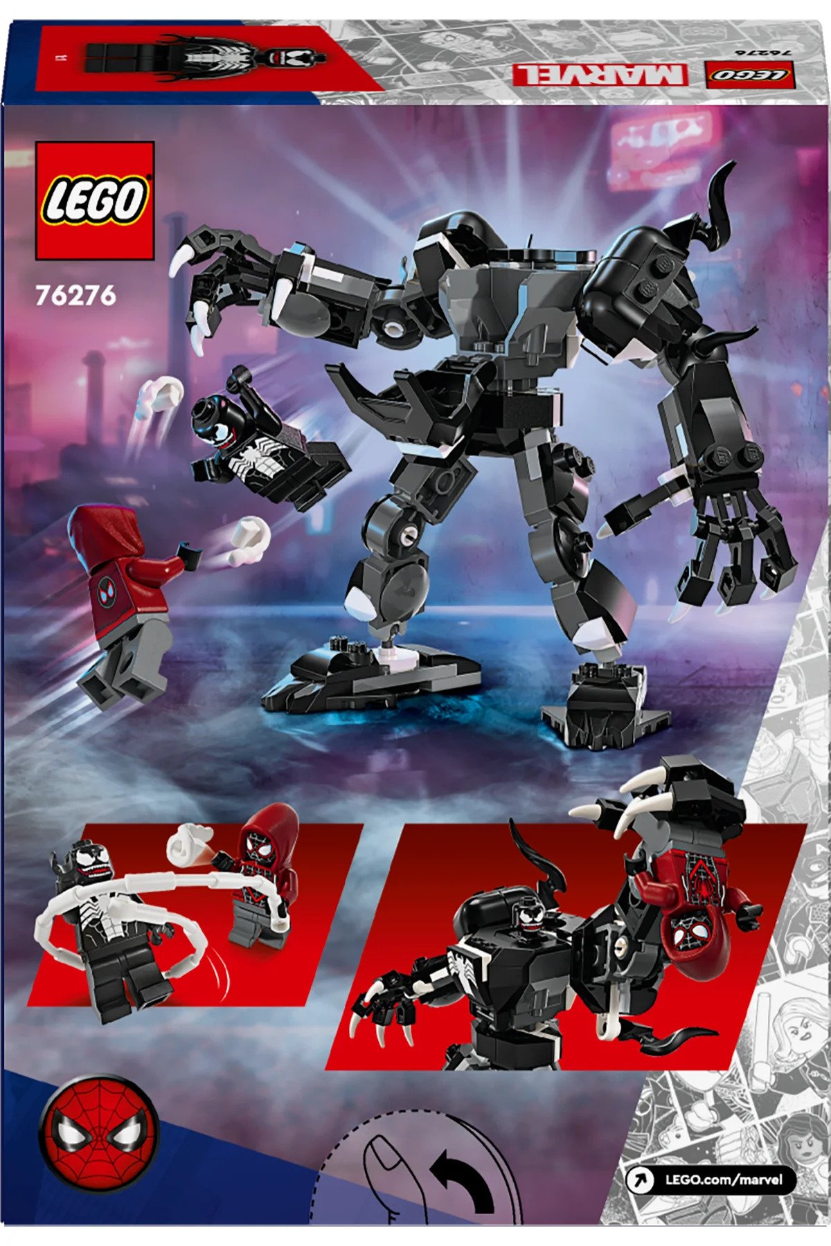 LEGO® Marvel Venom Robot Zırhı Miles Morales'e Karşı 76276  - 6 Yaş+ İçin Yapım Seti (134 Parça)