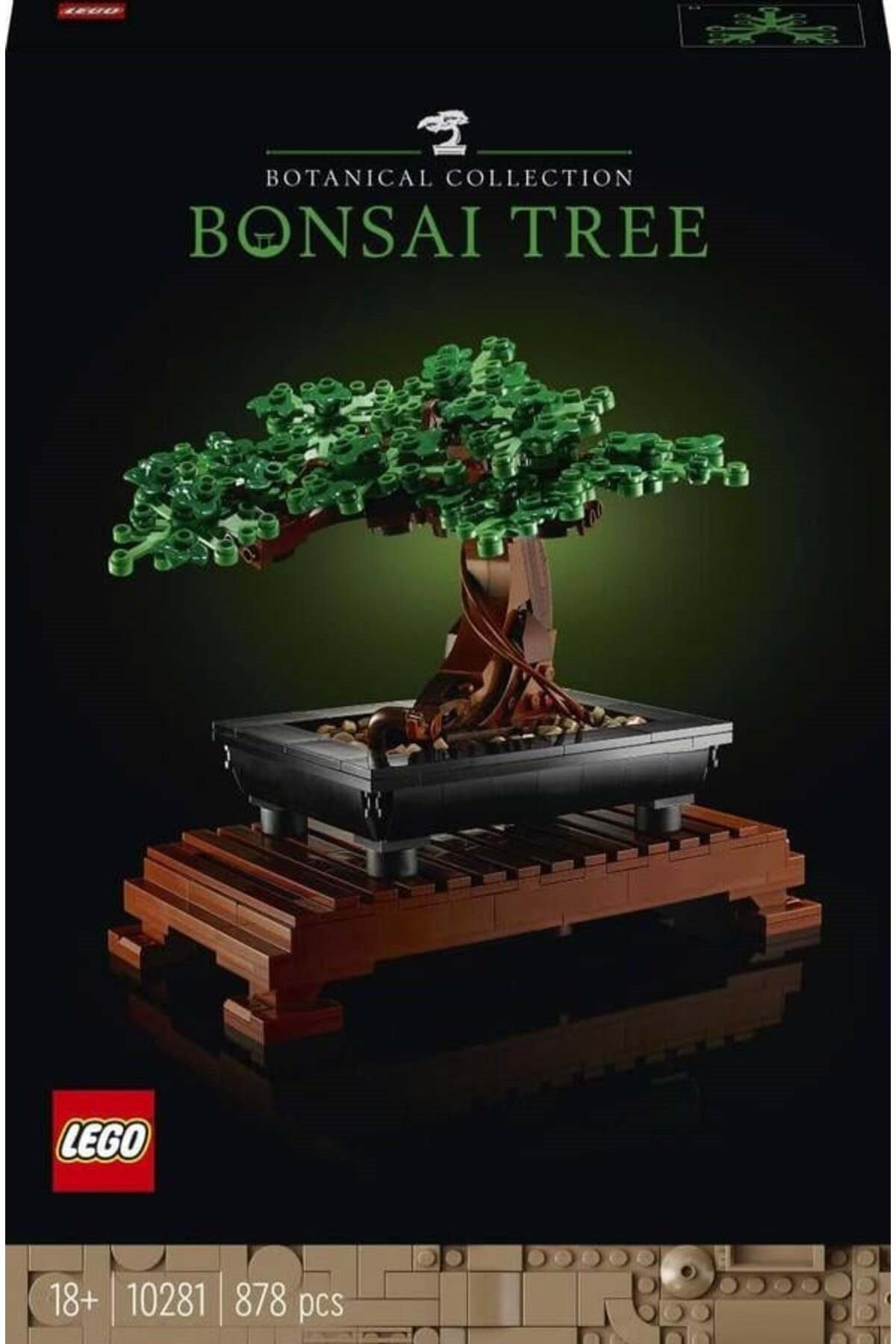 LEGO omx ICONS Bonsai Ağacı 10281 - Yetişkinler İçin Koleksiyonluk Dekoratif Yapım Seti 878 Parça