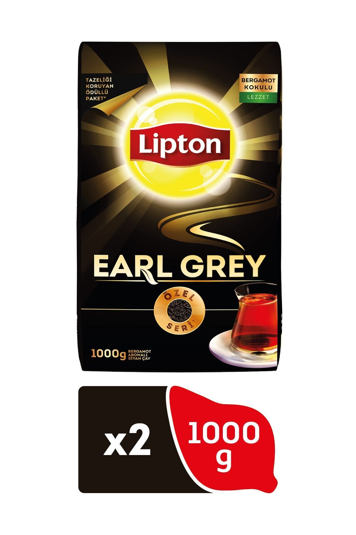 Lipton Earl Grey Dökme Çay 1000 gr  x2Adet
