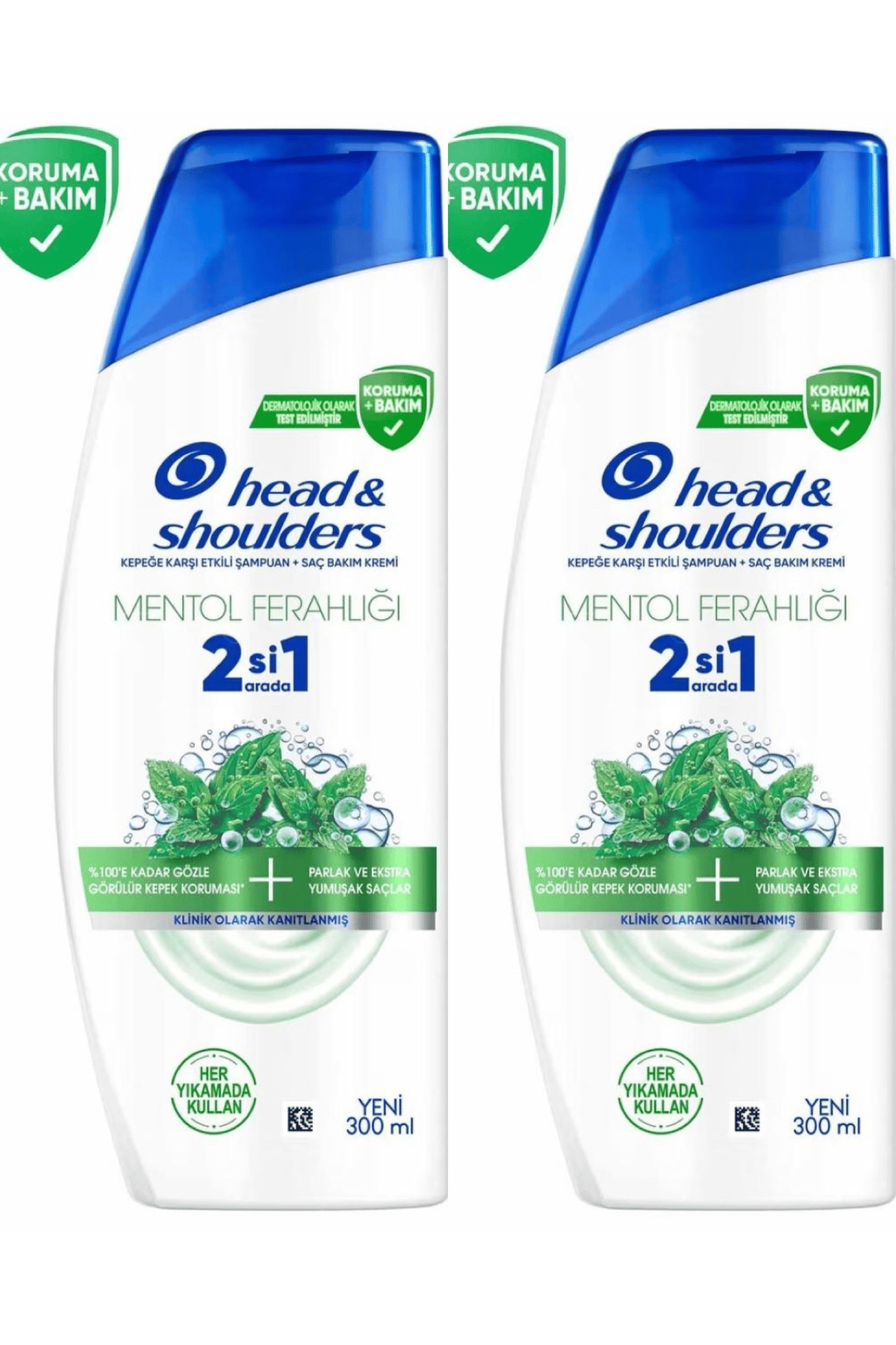 Mentol Ferahlığı 2'si 1 Arada Kepeğe Karşı Etkili Şampuan 350 Ml X 2 Adet