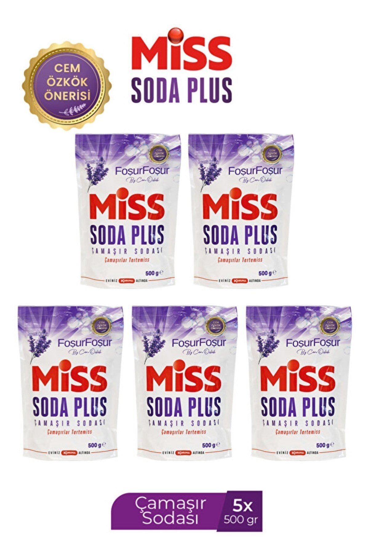 Miss Soda Plus  Lavanta 500 GR X 5 Adet 