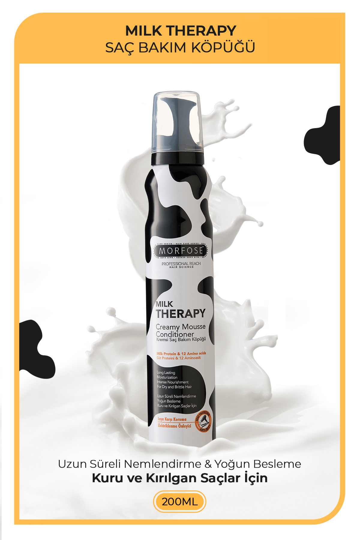 Morfose Milk Therapy Saç Köpüğü 200 ml - Besleyici, Koruyucu Etki