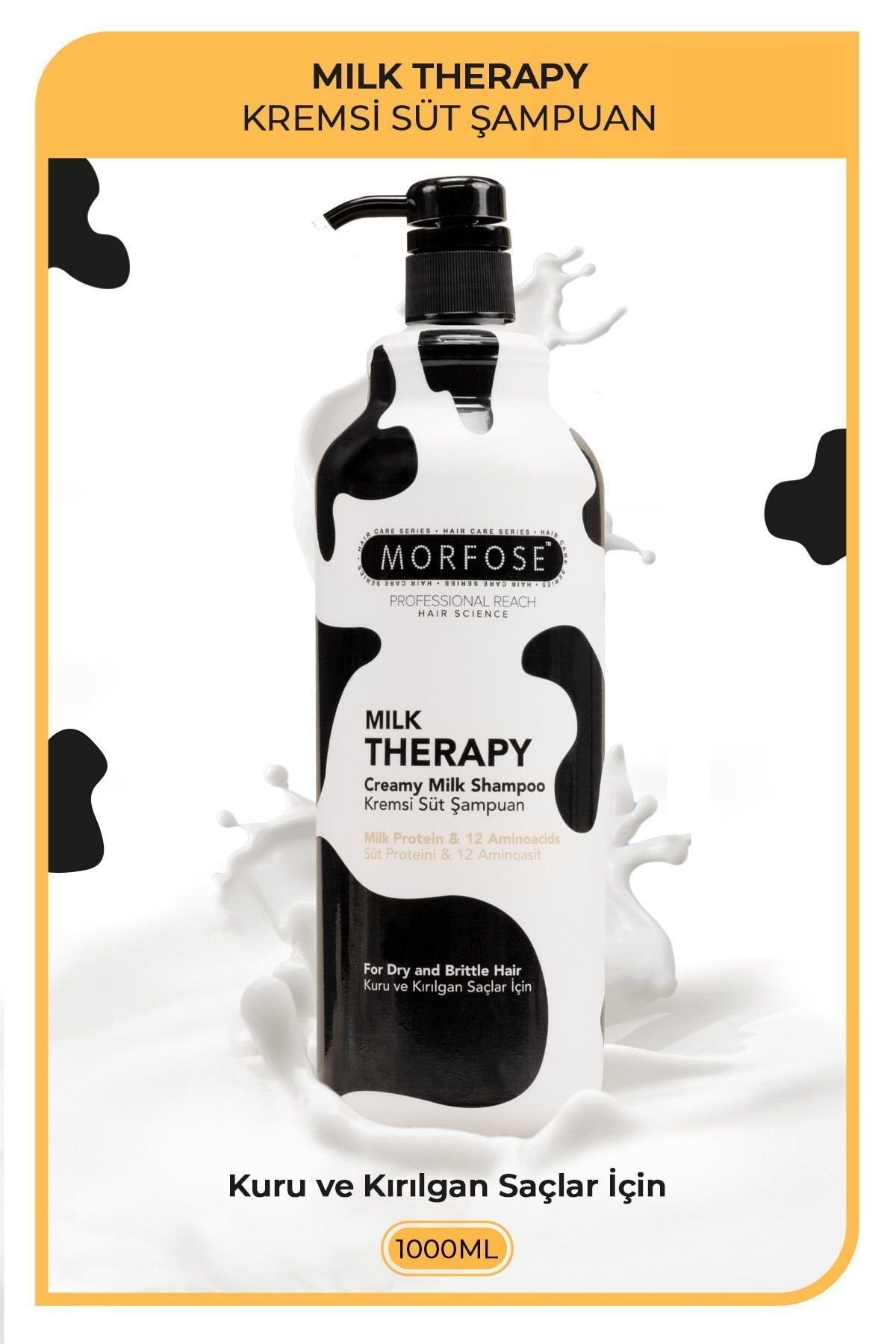 Morfose  Milk Therapy Şampuan 1000 ml - Süt Proteinli, Onarıcı, Besleyici Etki