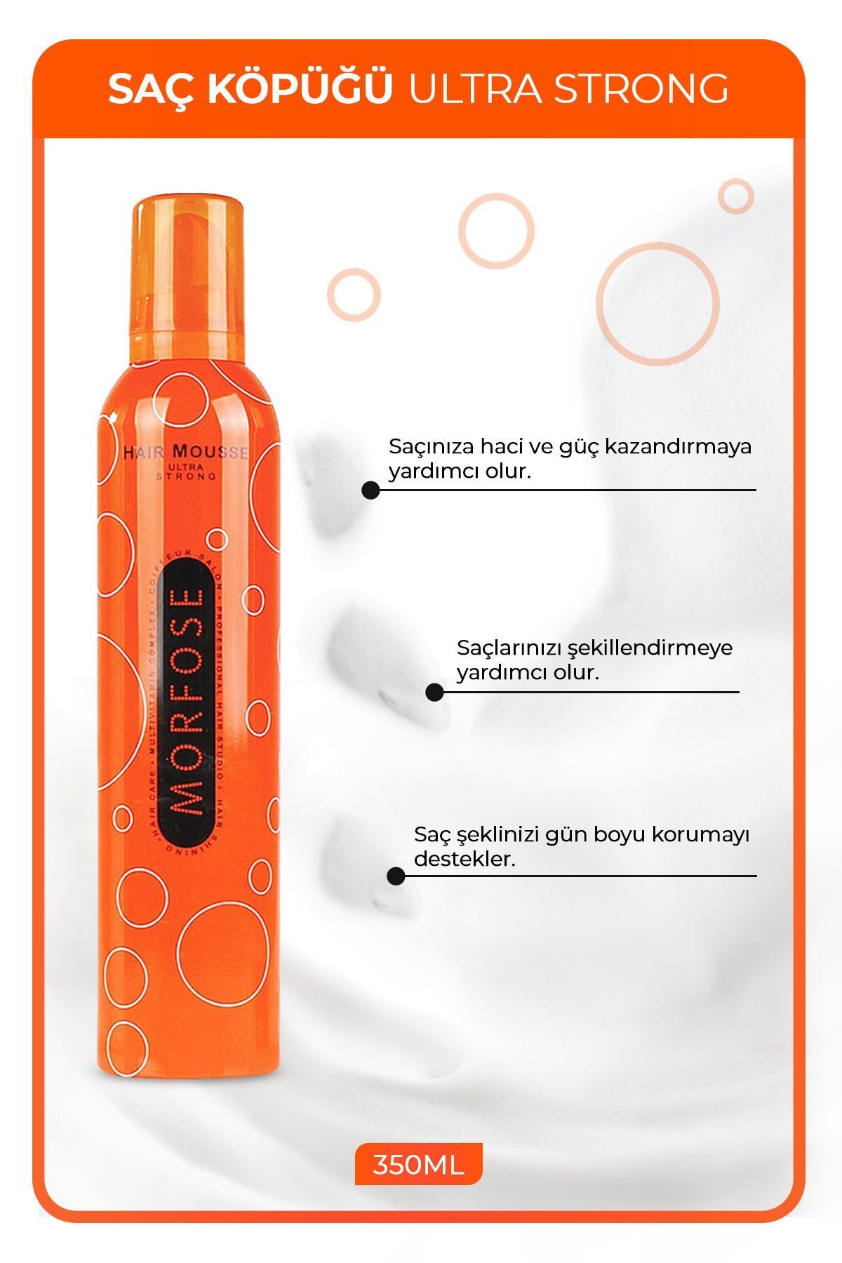 Morfose Ultra Strong Saç Köpüğü 350 ml - Güçlü Tutuş