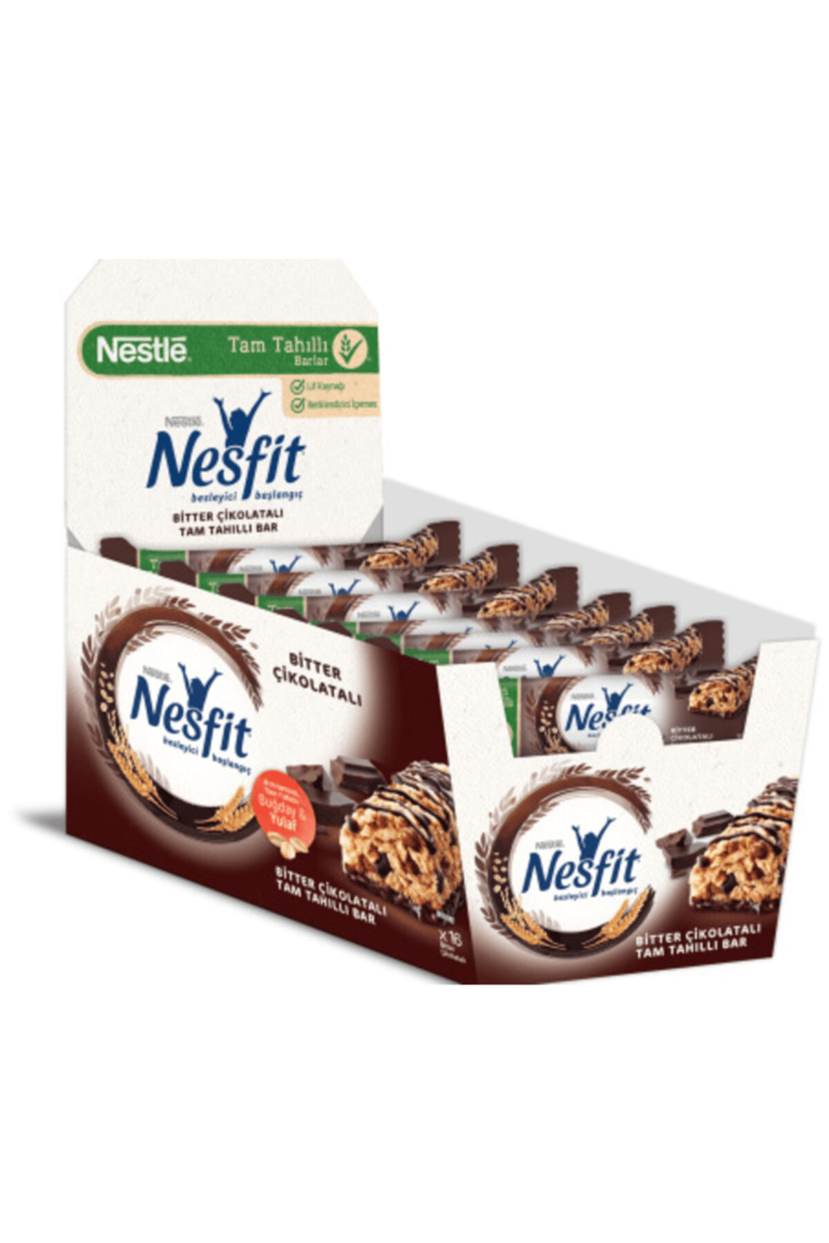Nesfit Bitter Çikolatalı Bar 23,5 gr x 16 Adet