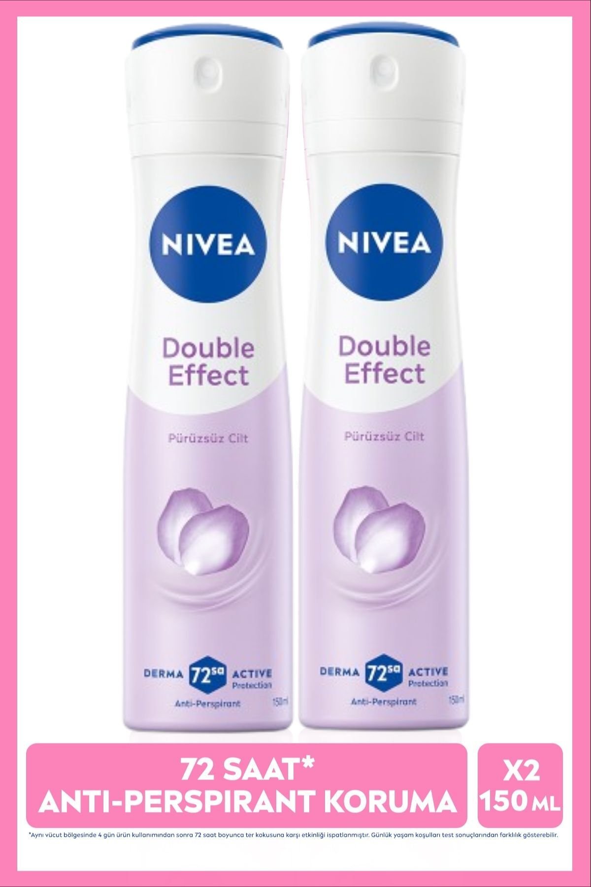 Nıvea Double Effect Mor Düşler Deosprey 150 ml 2'li Paket