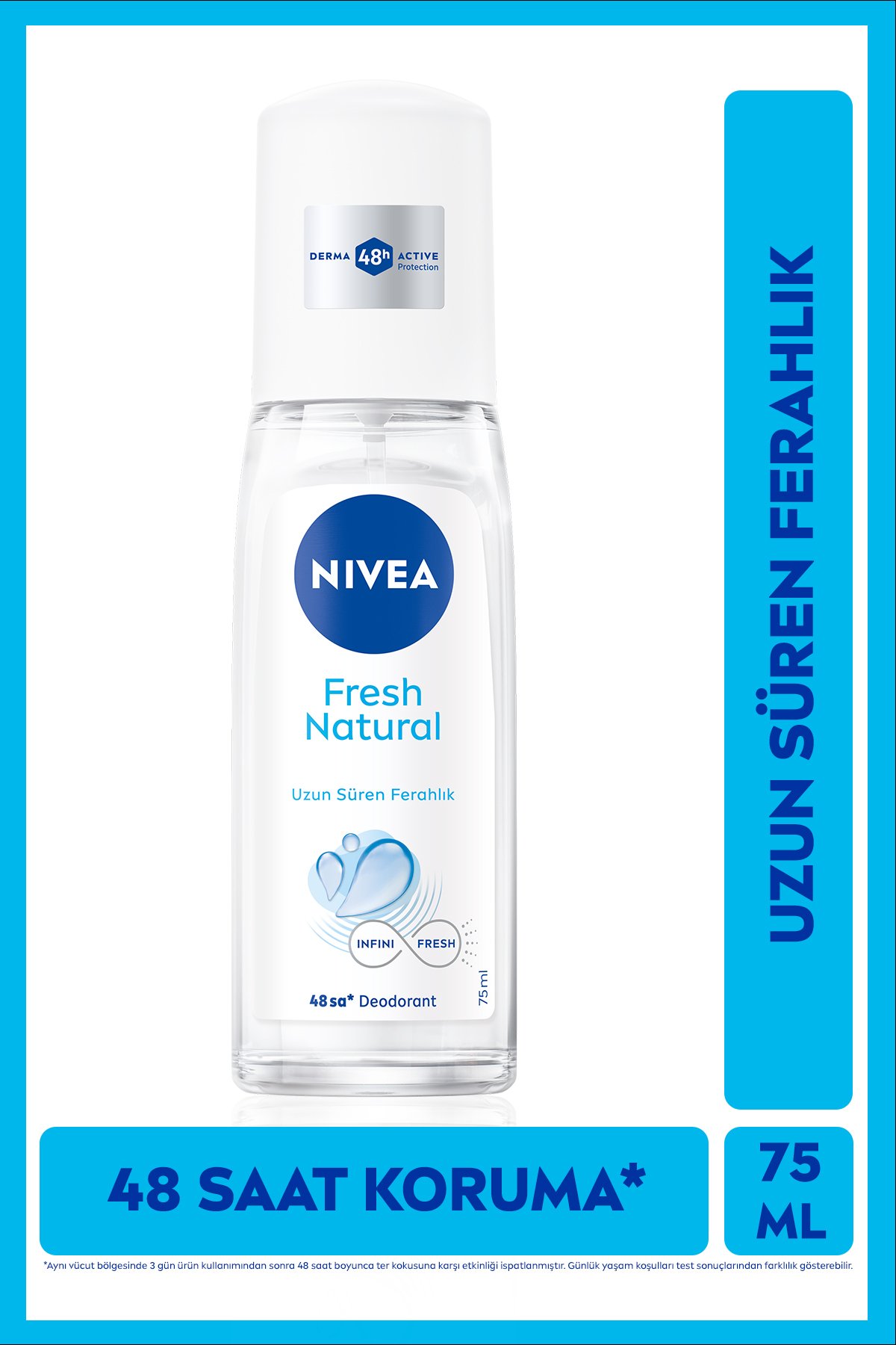 Nıvea Kadın Pump Sprey Deodorant 75ml, 48 Saat Ter Koruması, Uzun Süren Ferahlık, Okyanus Özleri Esansı