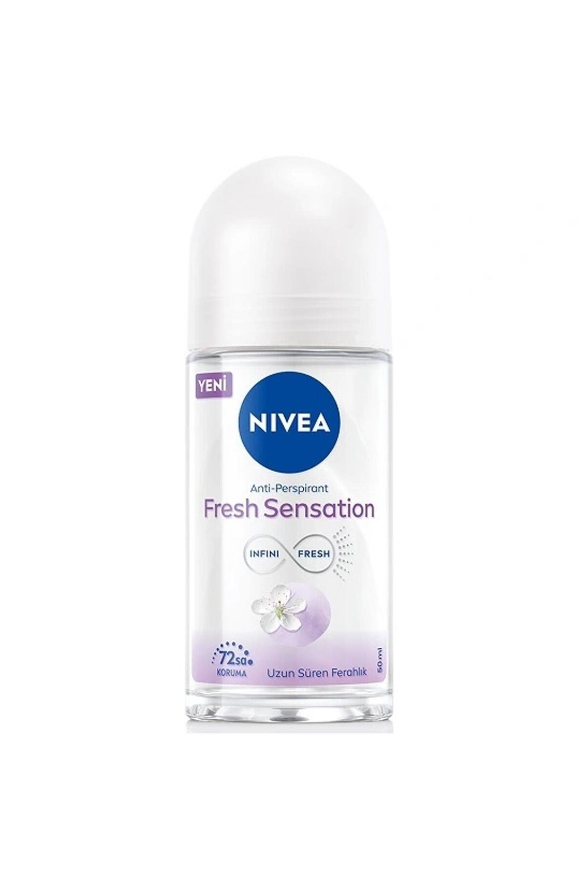 Nıvea Kadın Roll-on Deodorant Fresh Sensation 50ml, Ter Kokusuna Karşı 72 Saat Koruma, Ferahlık