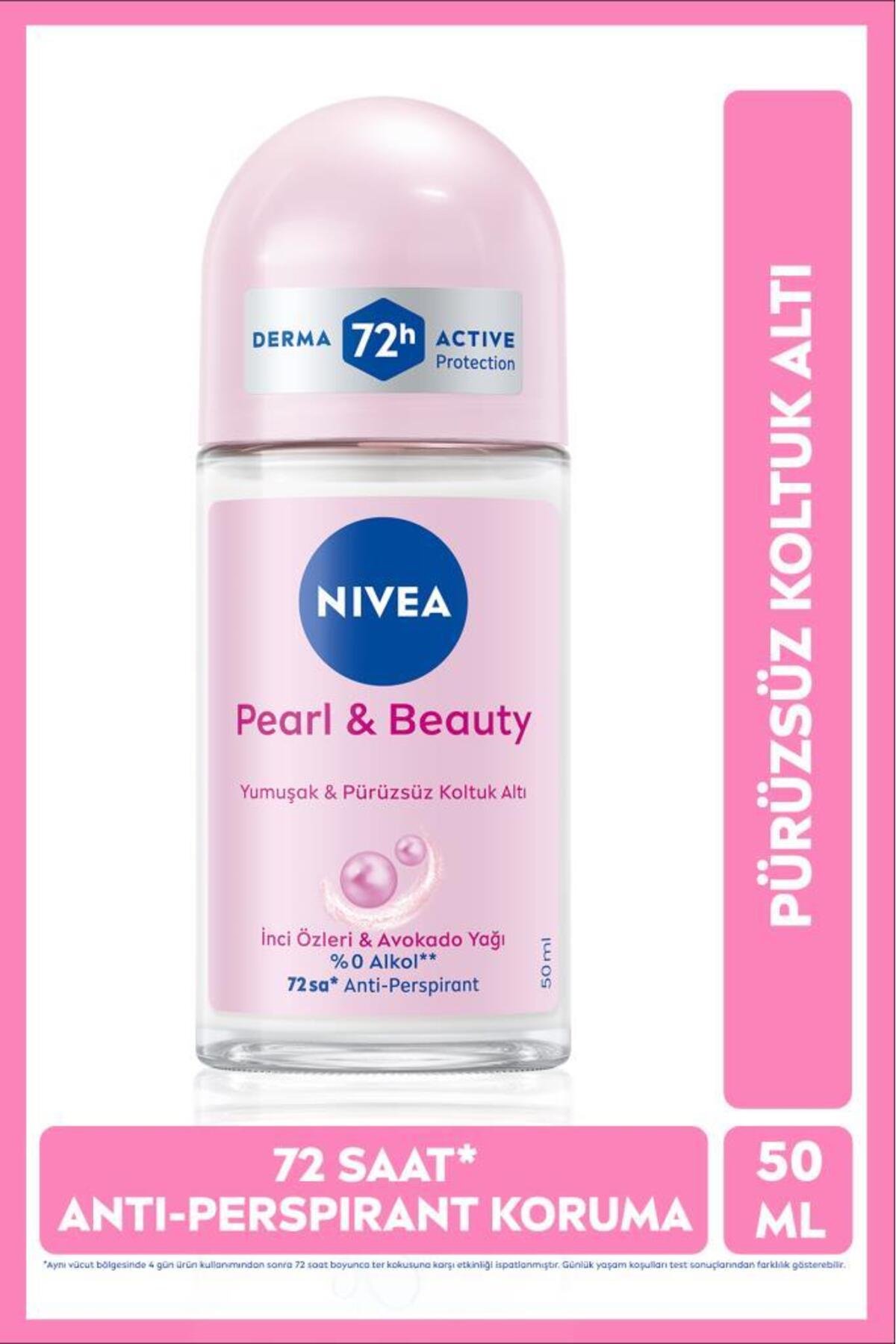 Nıvea Kadın Roll-on Deodorant Pearl & Beauty 50ml, 72saat Anti-perspirant, Yumuşak Ve Pürüzsüz Koltuk Altı
