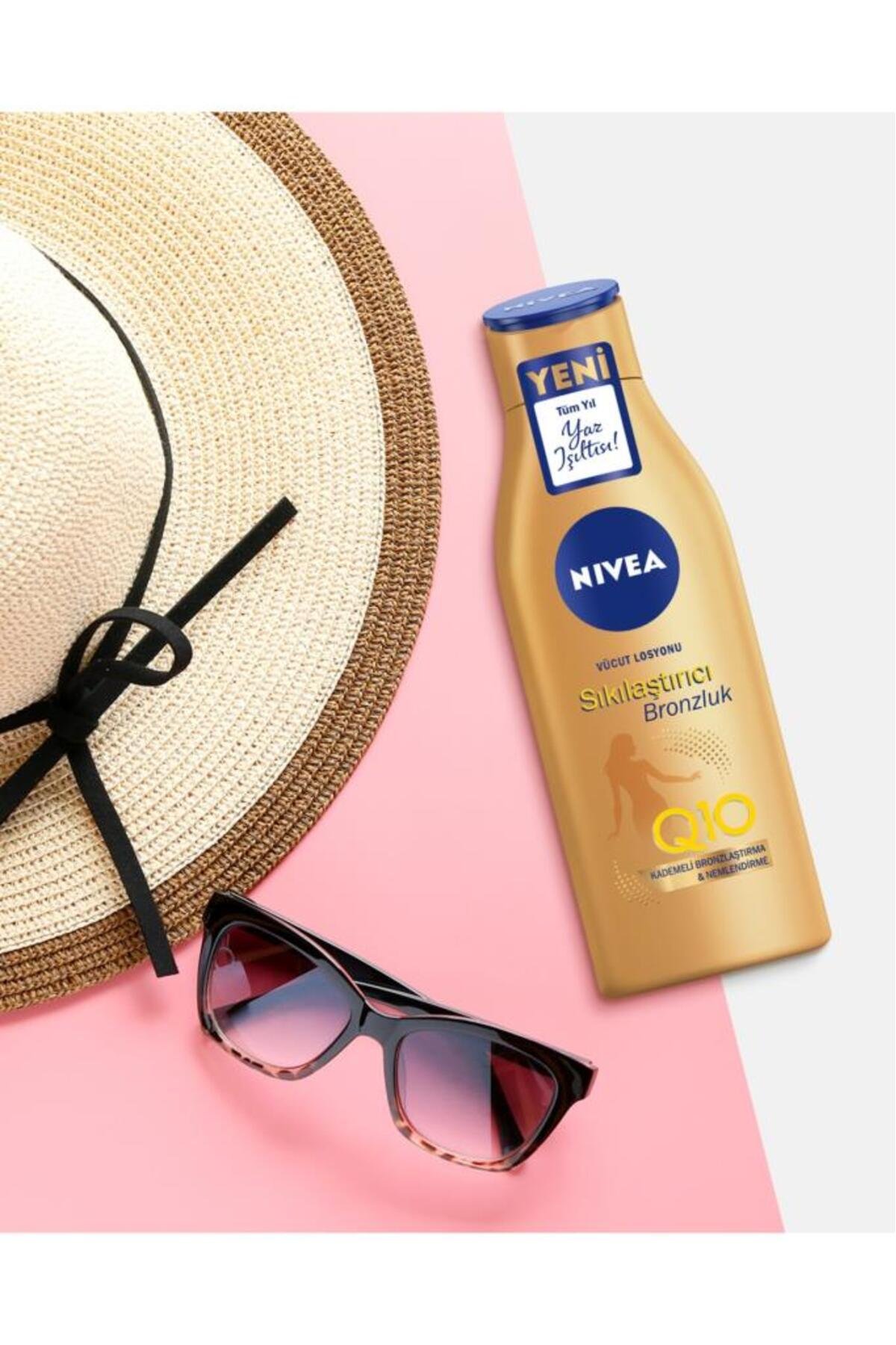 Nıvea Q10 Sıkılaştırıcı Ve Bronzlaştırıcı Vücut Losyonu 200ml, Kademeli Bronzluk, 10 Günde Sıkılaştırıcı
