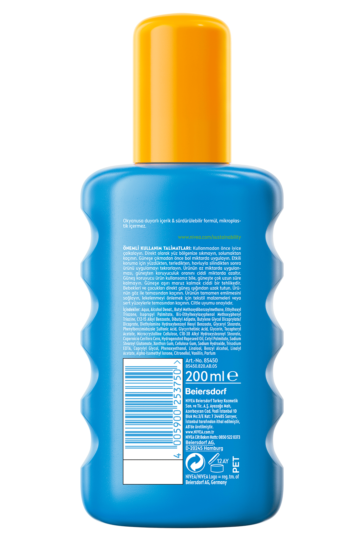 Nıvea SUN SPF50 Çift Etkili Yüksek Koruyucu Bronzluk Vücut Güneş Spreyi 200ml, Doğal Bronzluk, UVA Koruma