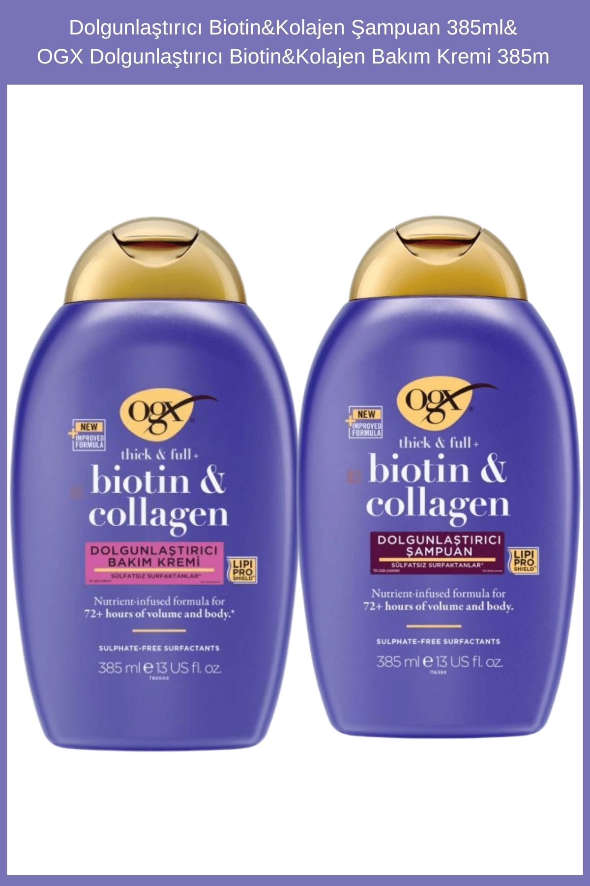 OGX Dolgunlaştırıcı Biotin&kolajen Set : Şampuan 385 ml+ Dolgunlaştırıcı Biotin&kolajen Bakım Kremi 385 ml (tarak hediyeli) 