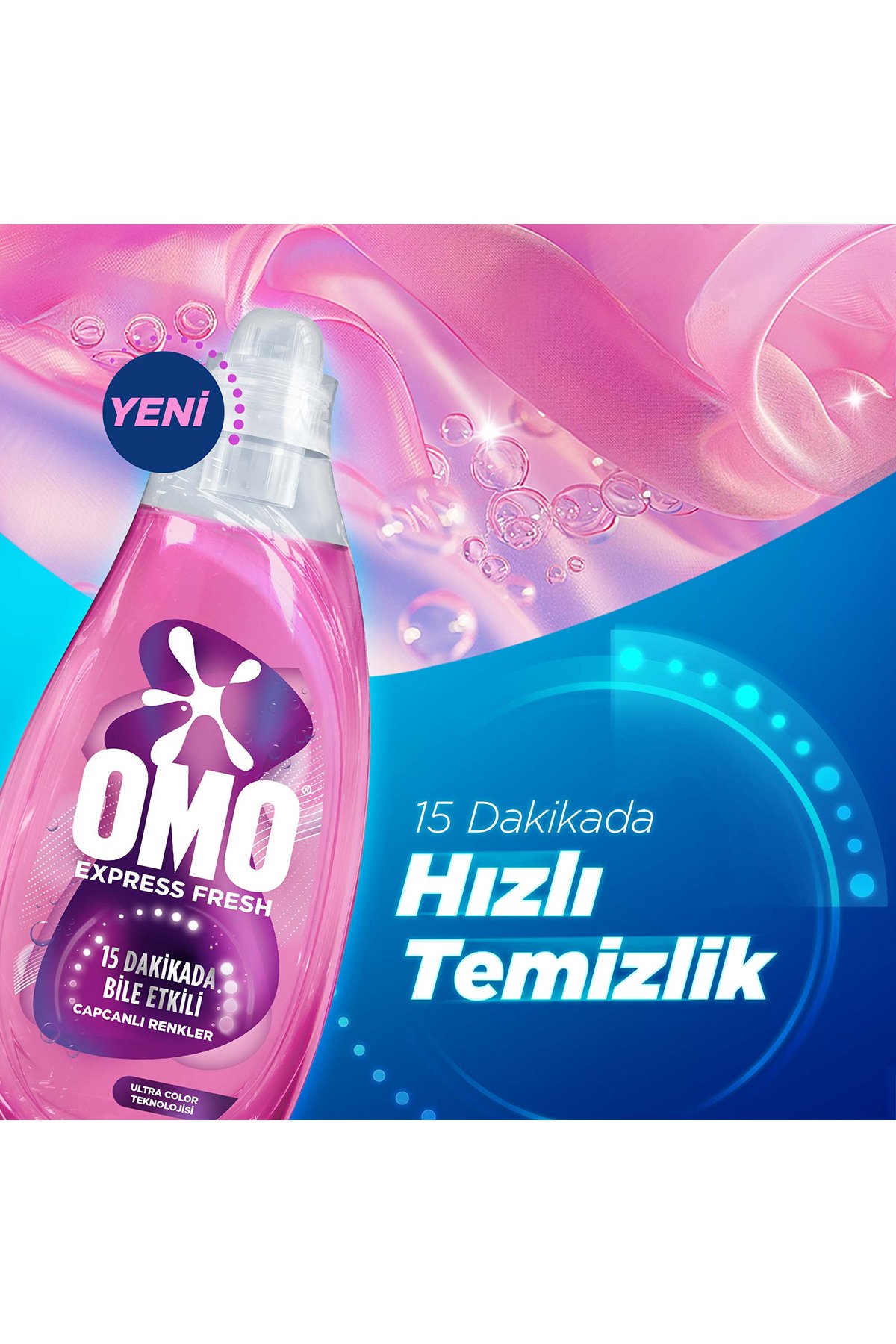 Omo Express Fresh Capcanlı Renkler Renkli Ve Siyahlar Sıvı Çamaşır Deterjanı 1480 ml x3 Adet