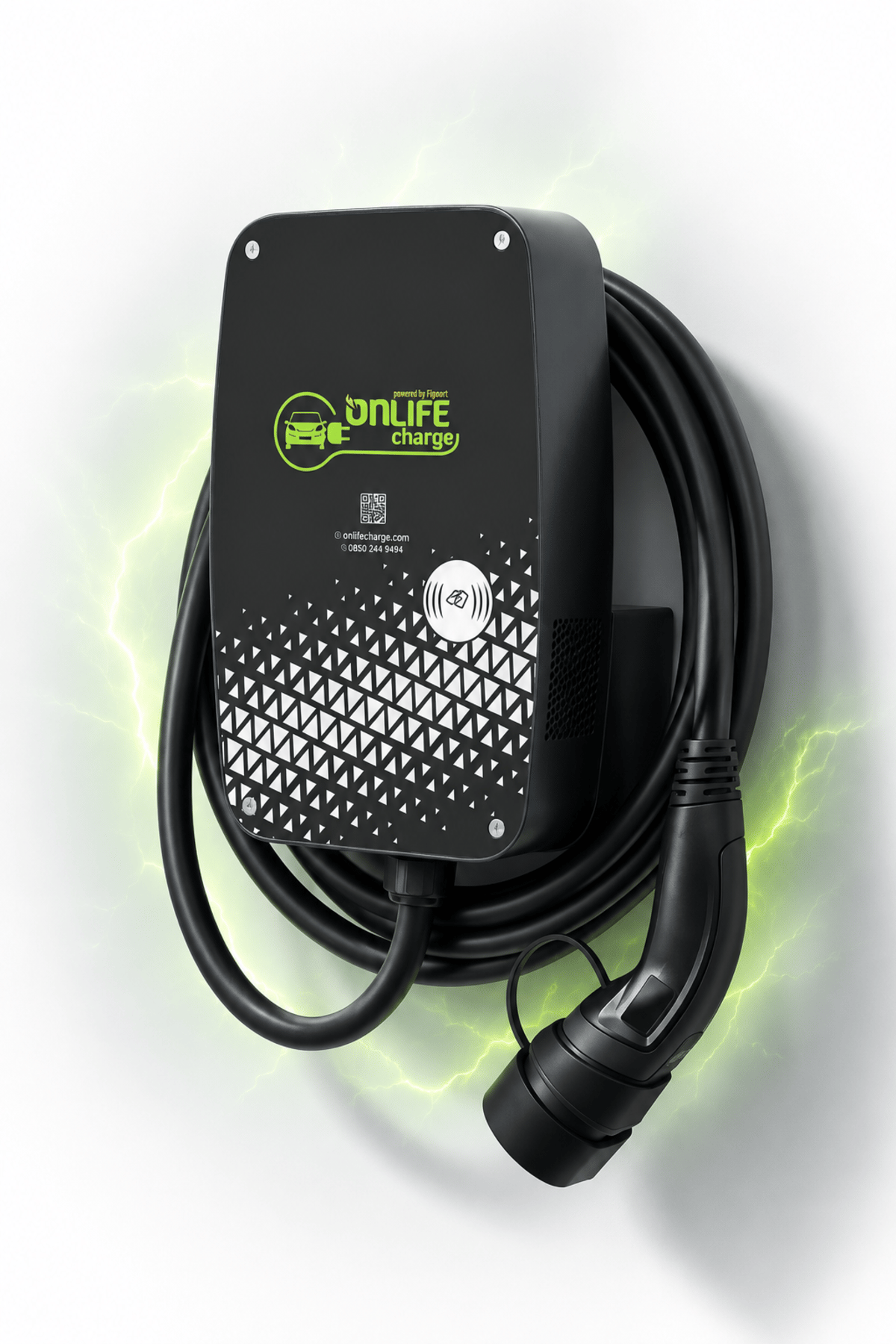 Onlife Wallbox 22 kW Kablolu Elektrikli Araç Şarj İstasyonu 5 mt kablolu, RFID kart okuyuculu 