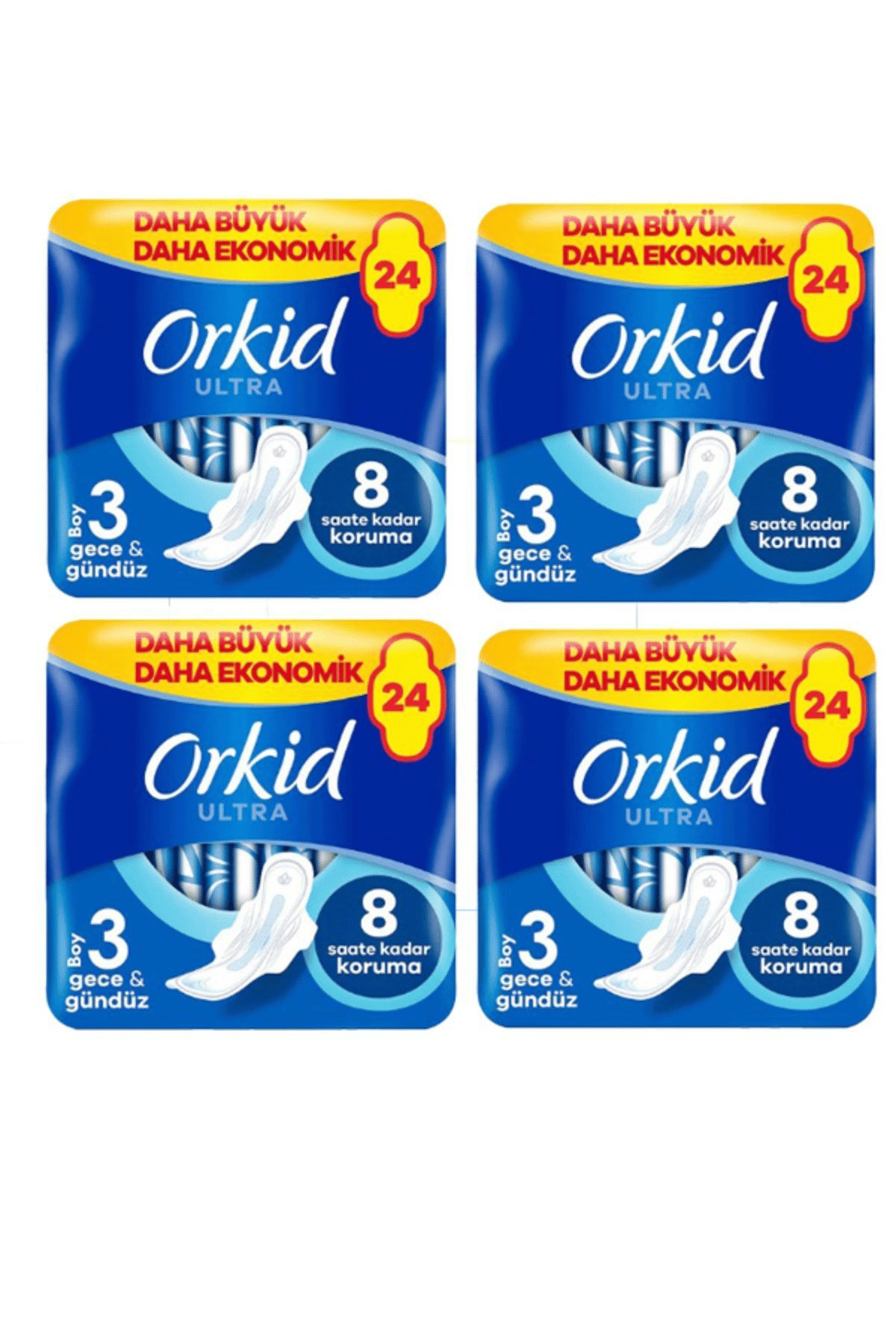 Orkid Ultra Extra Süper Gece & Gündüz 24'lü x4 Adet