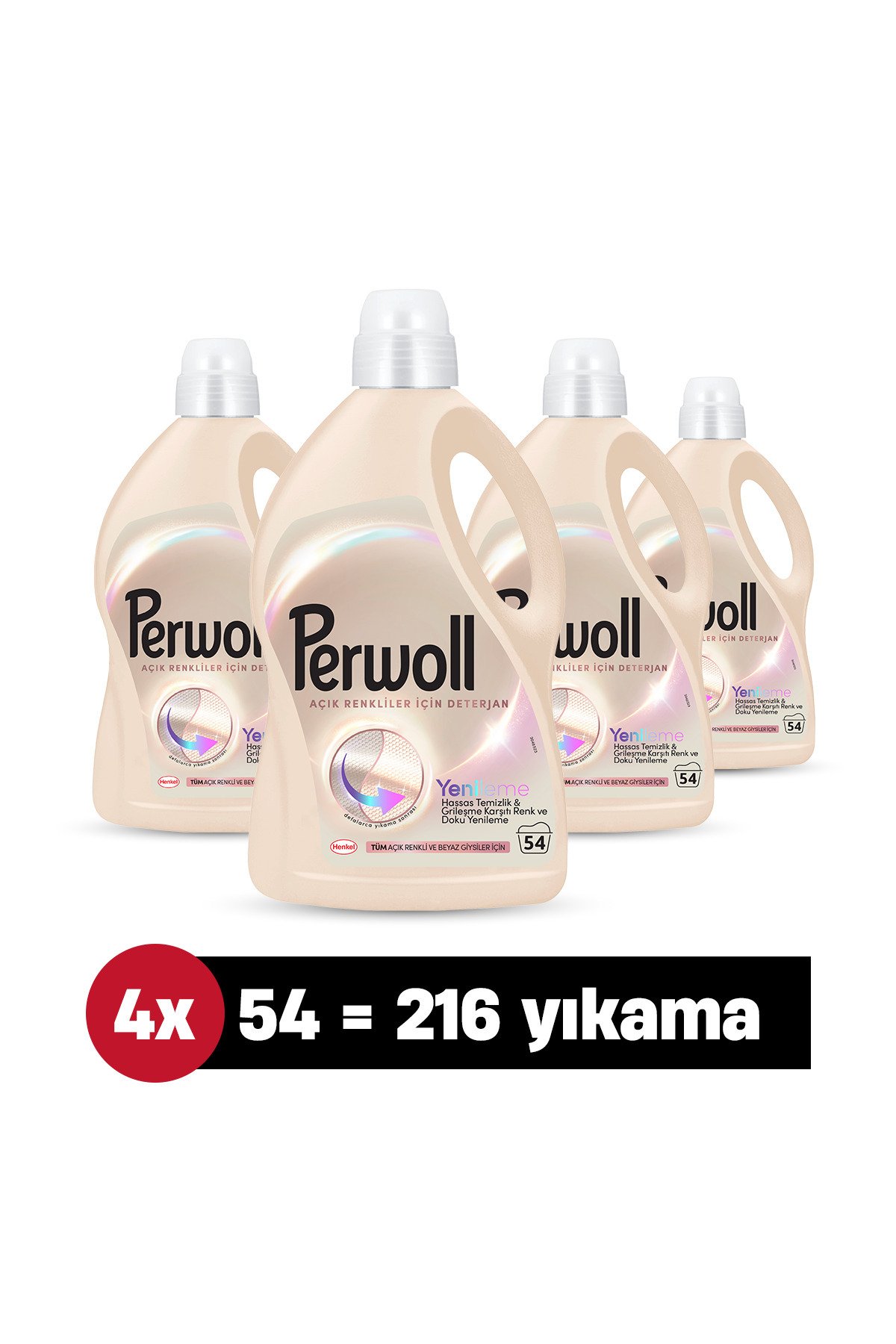 Perwoll Açık Renkliler Hassas Sıvı Çamaşır Deterjanı 2.97L X 4Adet