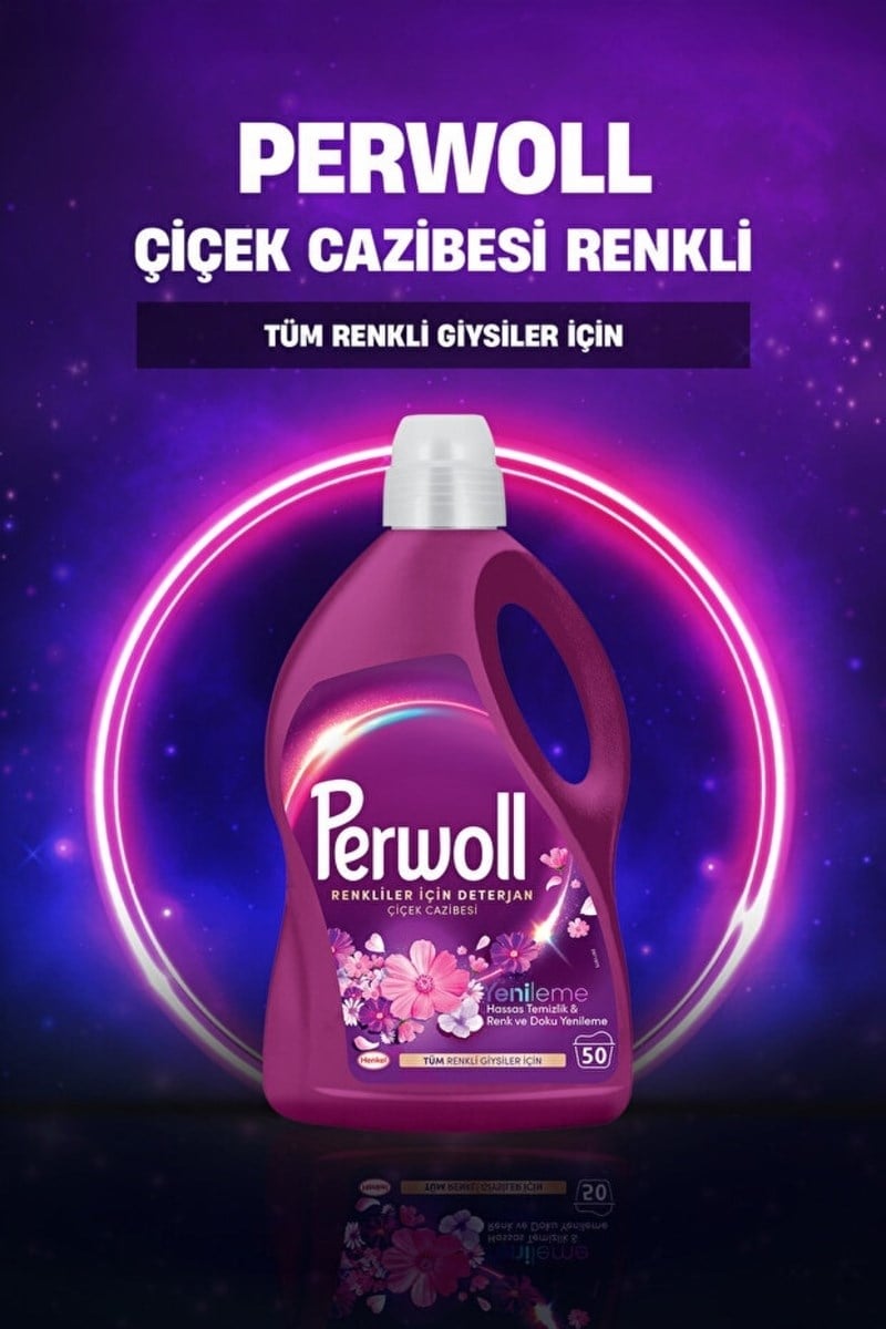 Perwoll Hassas Sıvı Çamaşır Deterjanı Çiçek Cazibesi 2,75 Lt x 4Adet