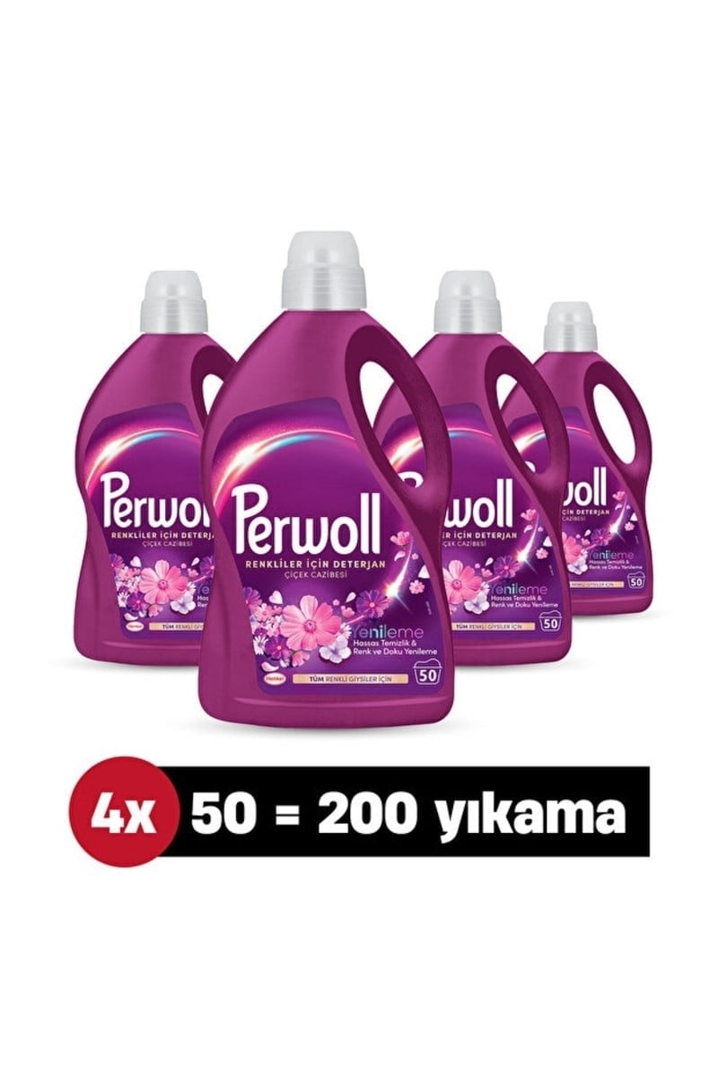 Perwoll Hassas Sıvı Çamaşır Deterjanı Çiçek Cazibesi 2,75 Lt x 4Adet