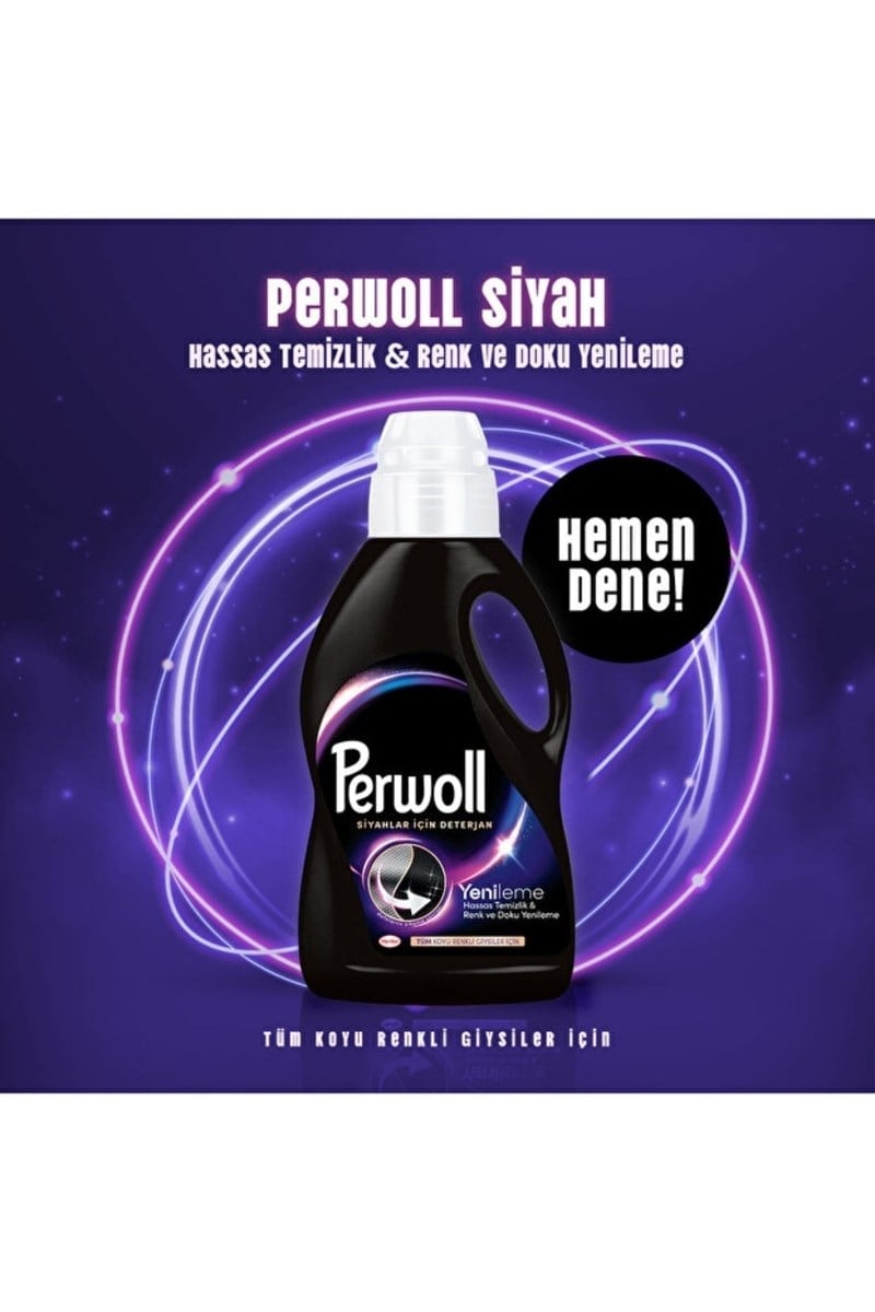 Perwoll Hassas Sıvı Çamaşır Deterjanı 4 x 2.97 (195 Yıkama) Siyah+Renkli+Açık Renkliler+Çiçek Cazibesi