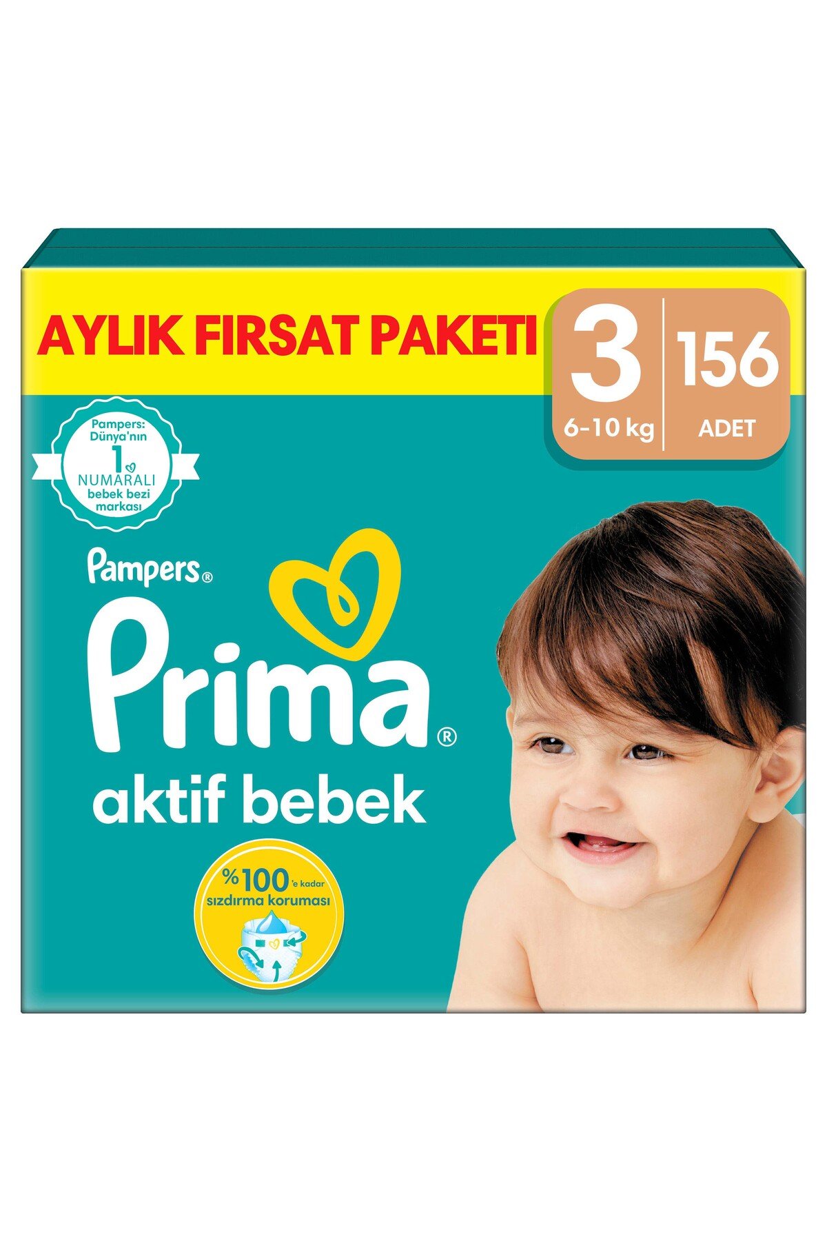 Prima Aktif Bebek 3 Numara Bebek Bezi Aylık Fırsat Paketi 62li X 3 Adet