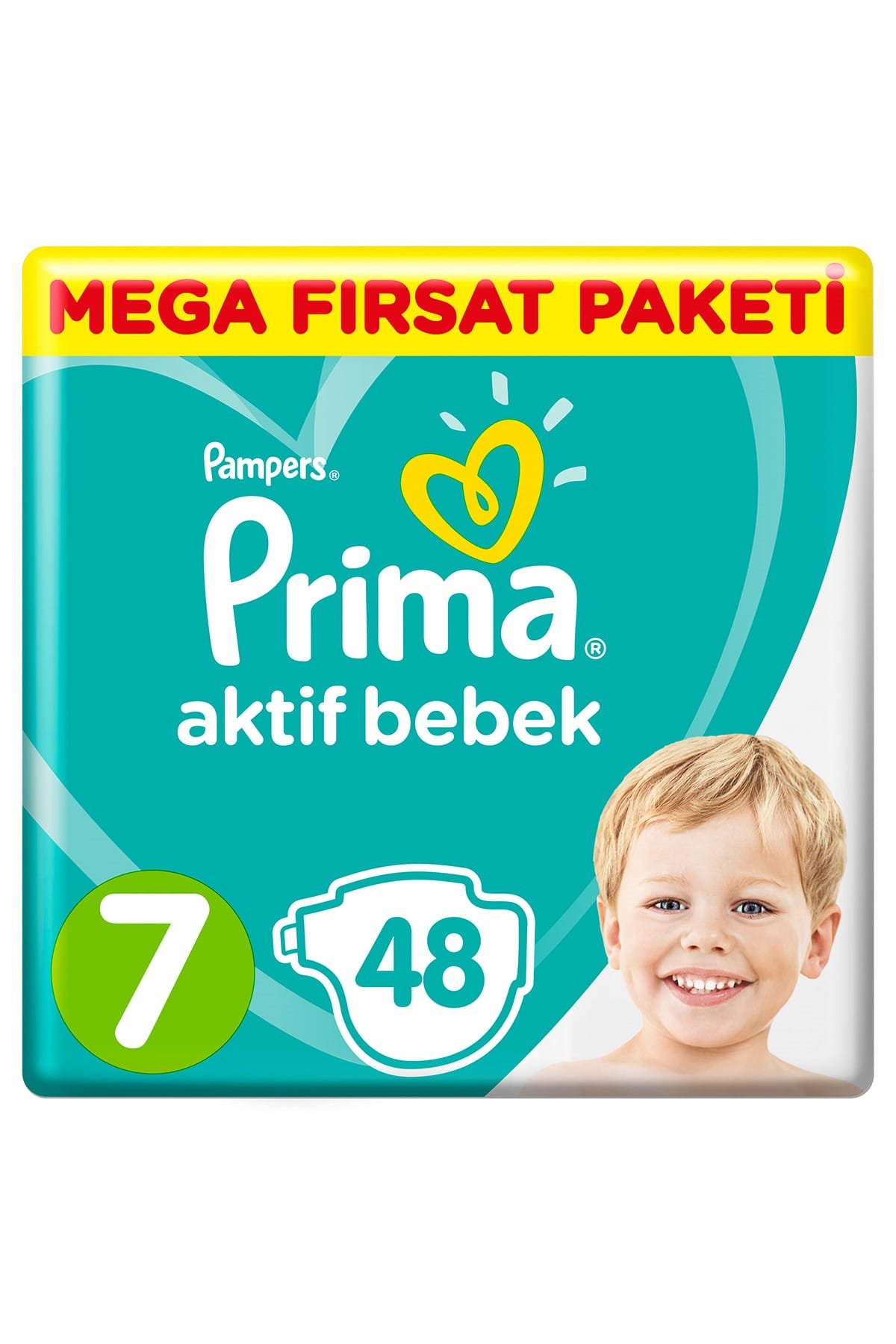Prima Aktif Bebek Bezi 7 Beden XX Large (15+ kg) 48 Adet