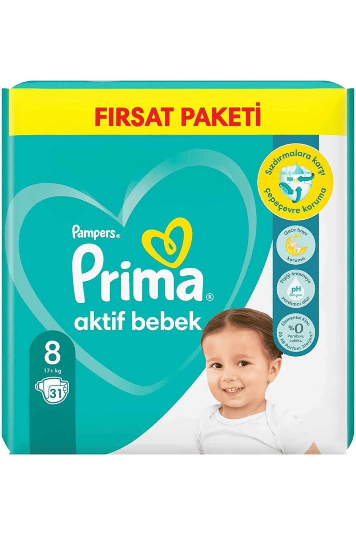 Prima Aktif Bebek Ekonomik 8 Beden 31'li x8 Adet