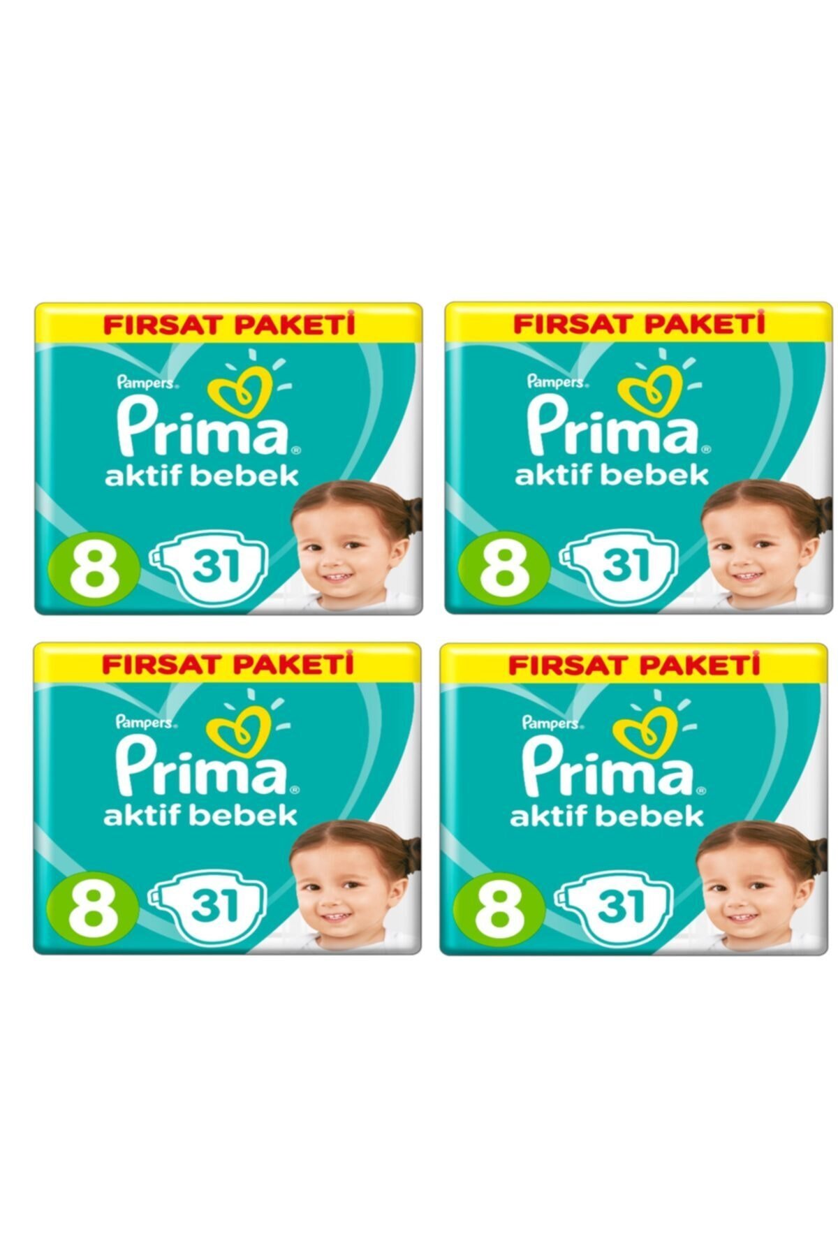 Prima Aktif Bebek Ekonomik 8 Beden 31'li x4 Adet