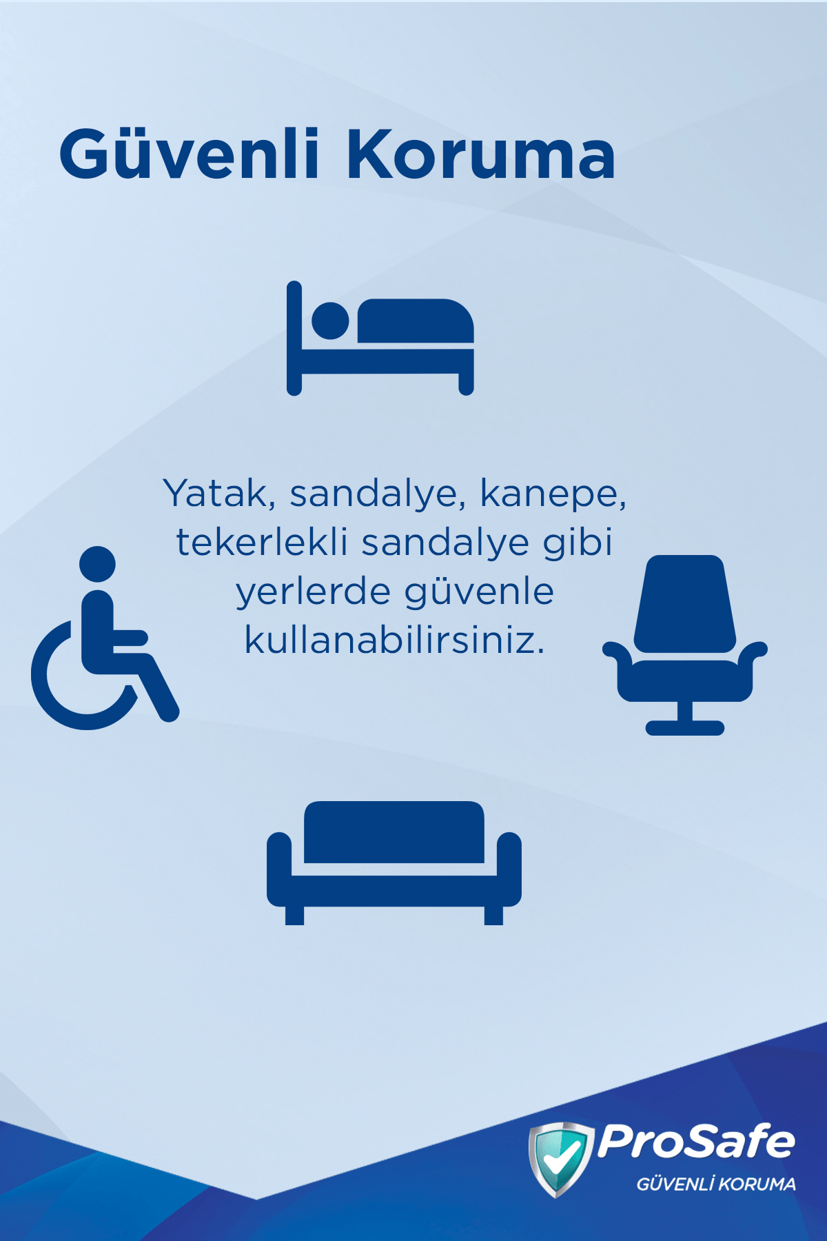 Prosafe 60*90 Yatak Koruyucu Örtü 30'lu x3 Adet