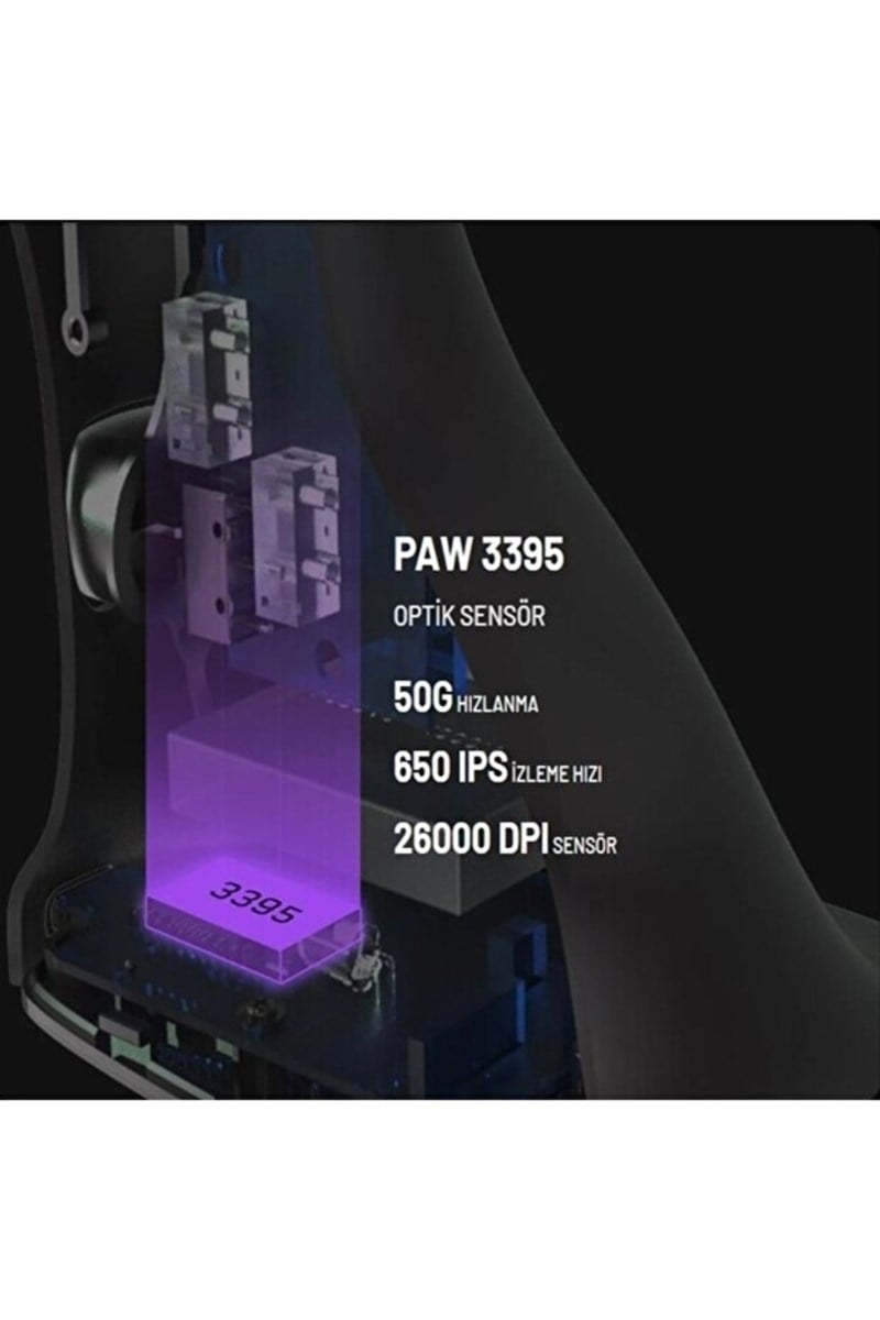 RAGNOK ErgoStrike7 Geri Tepme Özellikli Yeni Nesil FPS Gaming Mouse Beyaz