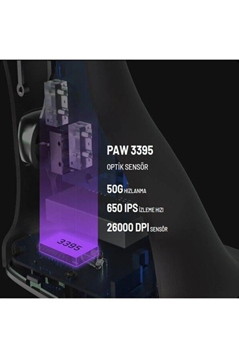 RAGNOK ErgoStrike7 Geri Tepme Özellikli Yeni Nesil FPS Gaming Mouse Siyah