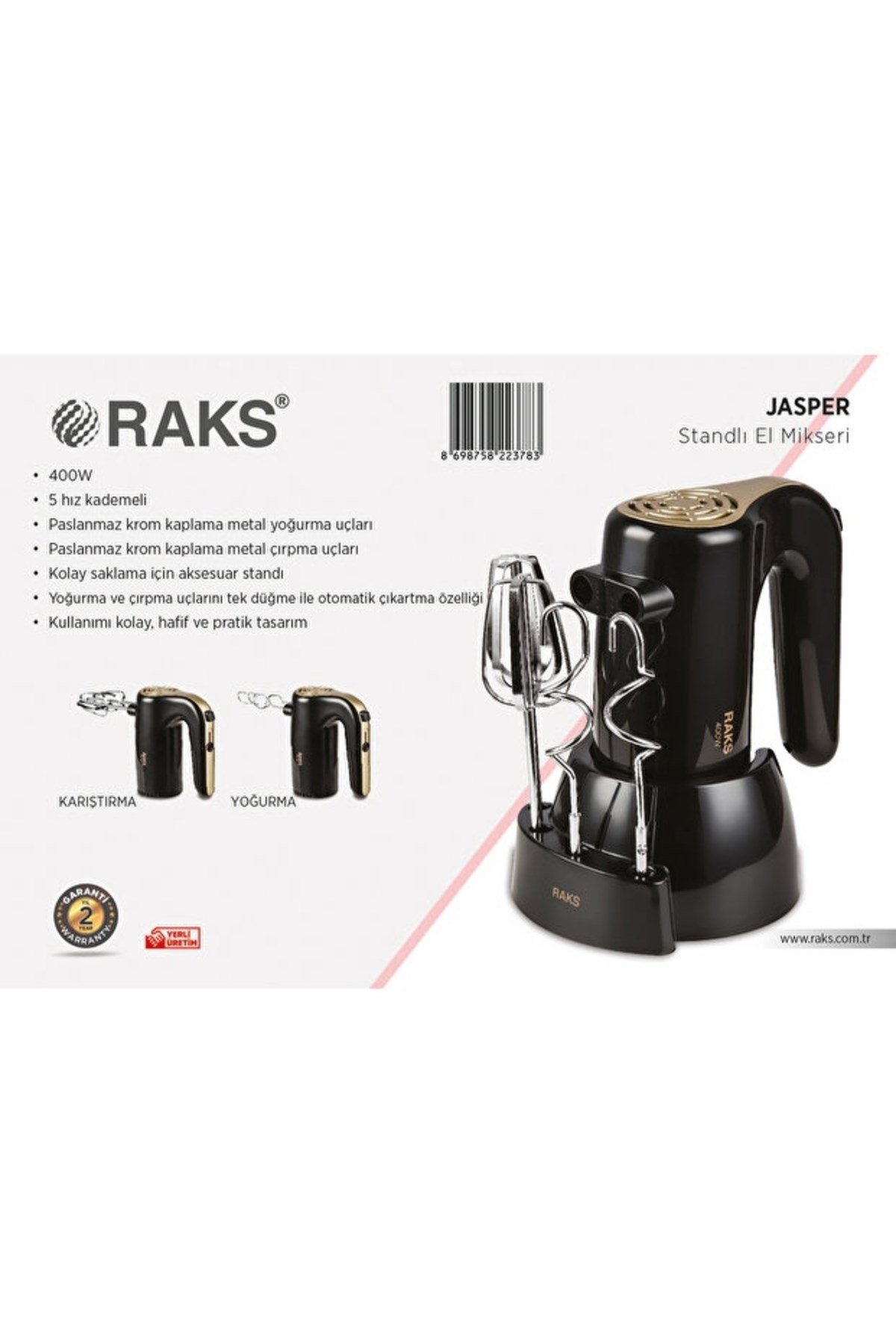 Raks Jasper Standlı El Mikseri 400 watt