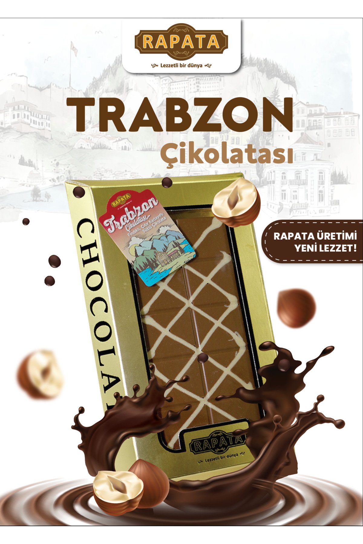 Rapata Fındıklı Tabzon ÇikolatasI 200 GR