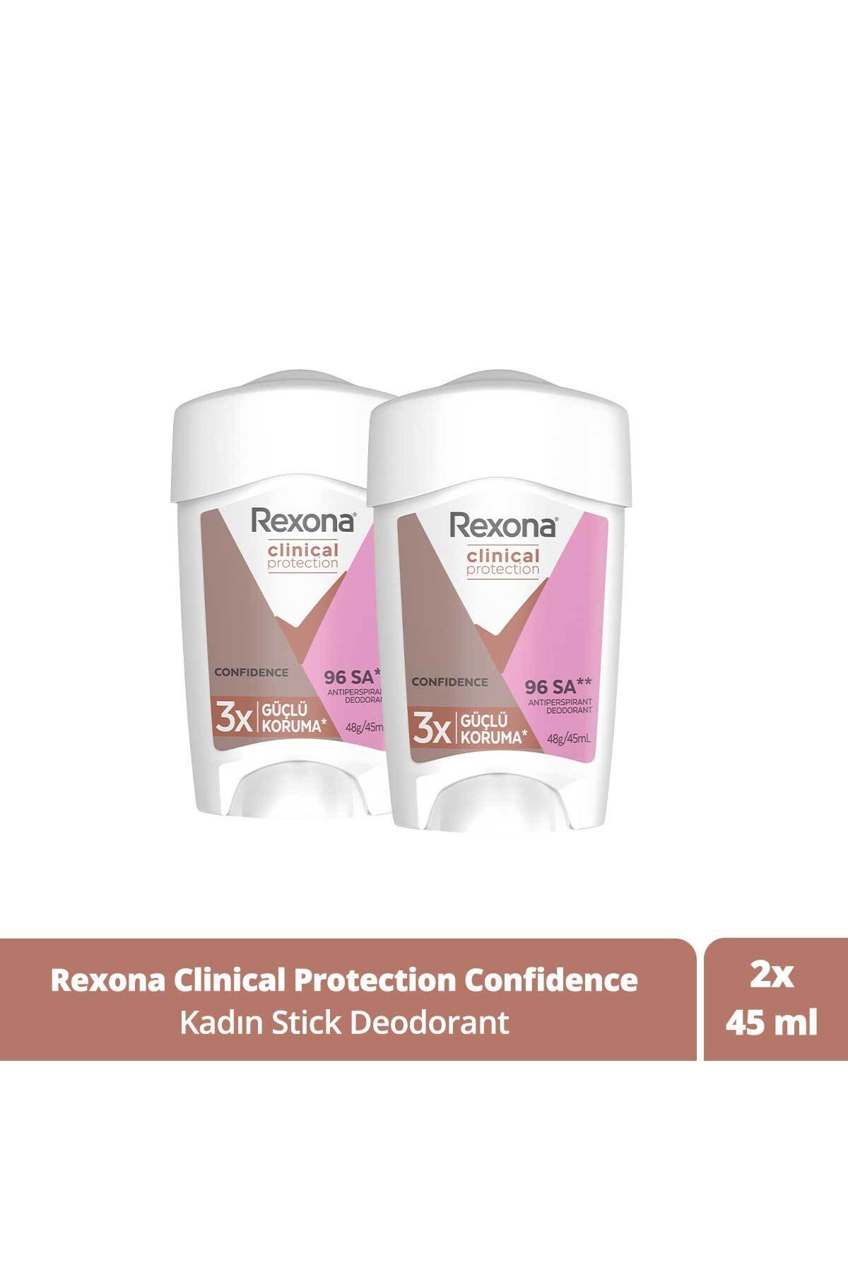 Rexona Clinical Protection Kadın Stick Deodorant Confidence 45 ml x2 Adet