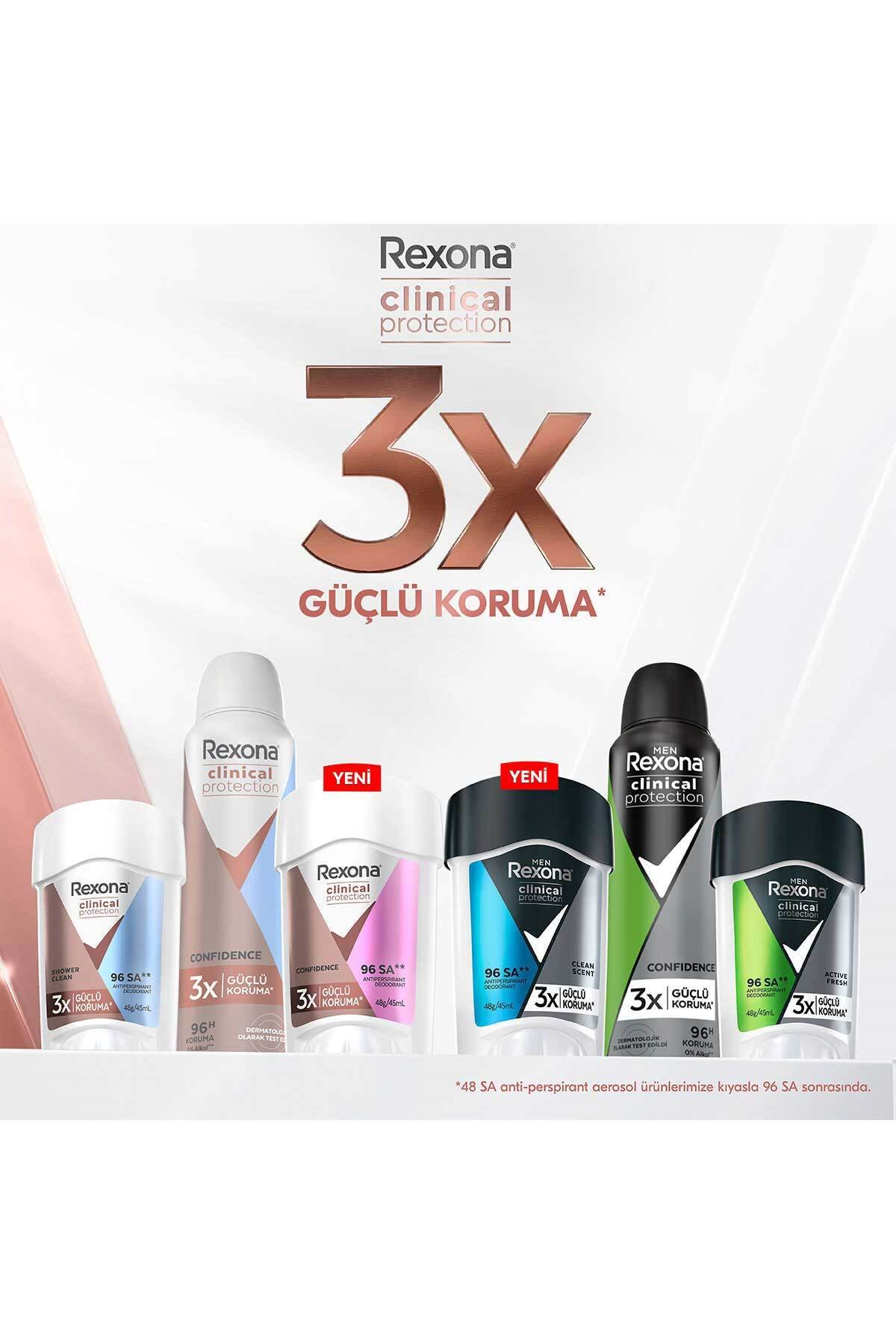 Rexona Clinical Protection Kadın Stick Deodorant Confidence 45 ml x2 Adet