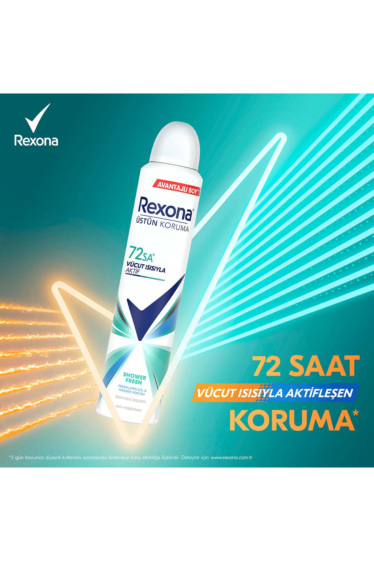 Rexona Kadın Deodorant Sprey Shower Fresh 200 ml X3