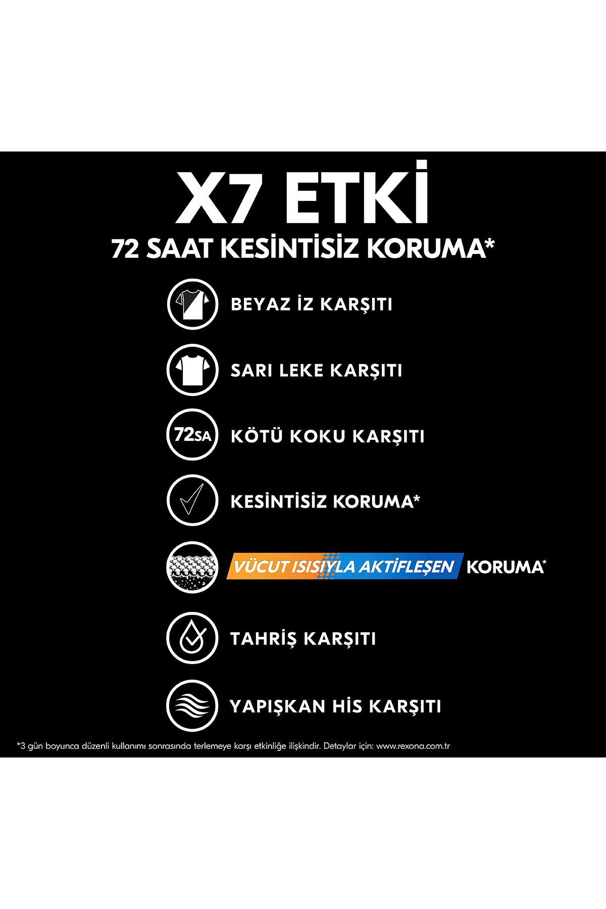 Rexona Men Erkek Sprey Deodorant Invisible Black & White 72 Saat Kesintisiz Koruma 200 ml