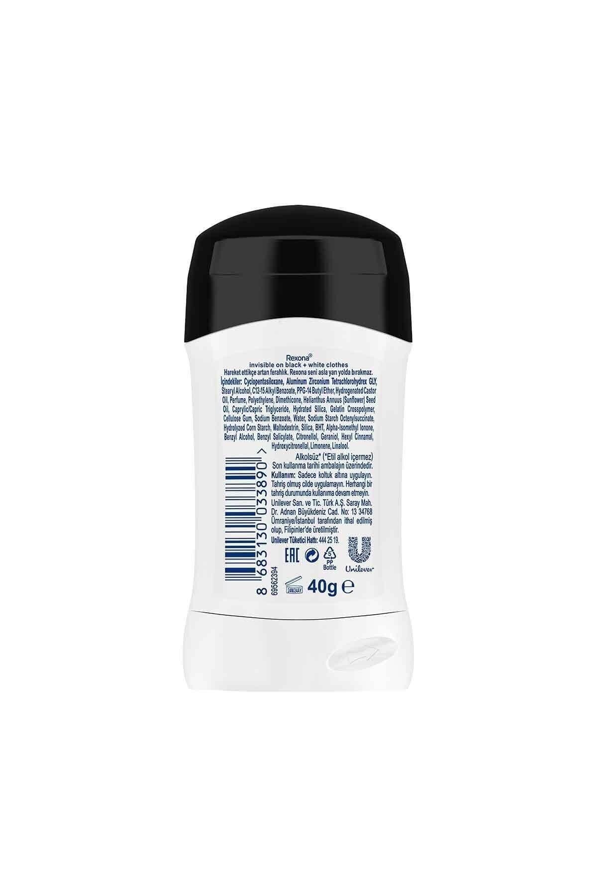 Rexona Motion Sense Kadın Stick Deodorant Invisible On Black + White Clothes 40 g X 2 Adet