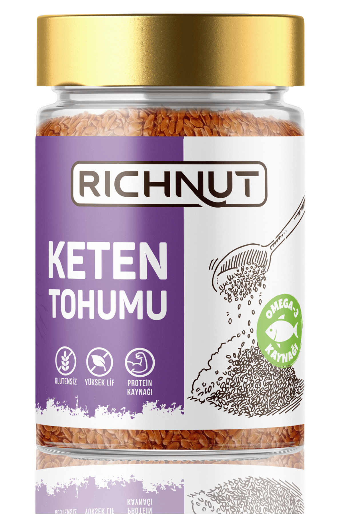 RİCHNUT Keten Tohumu Tane (Glütensiz) 210 GR 