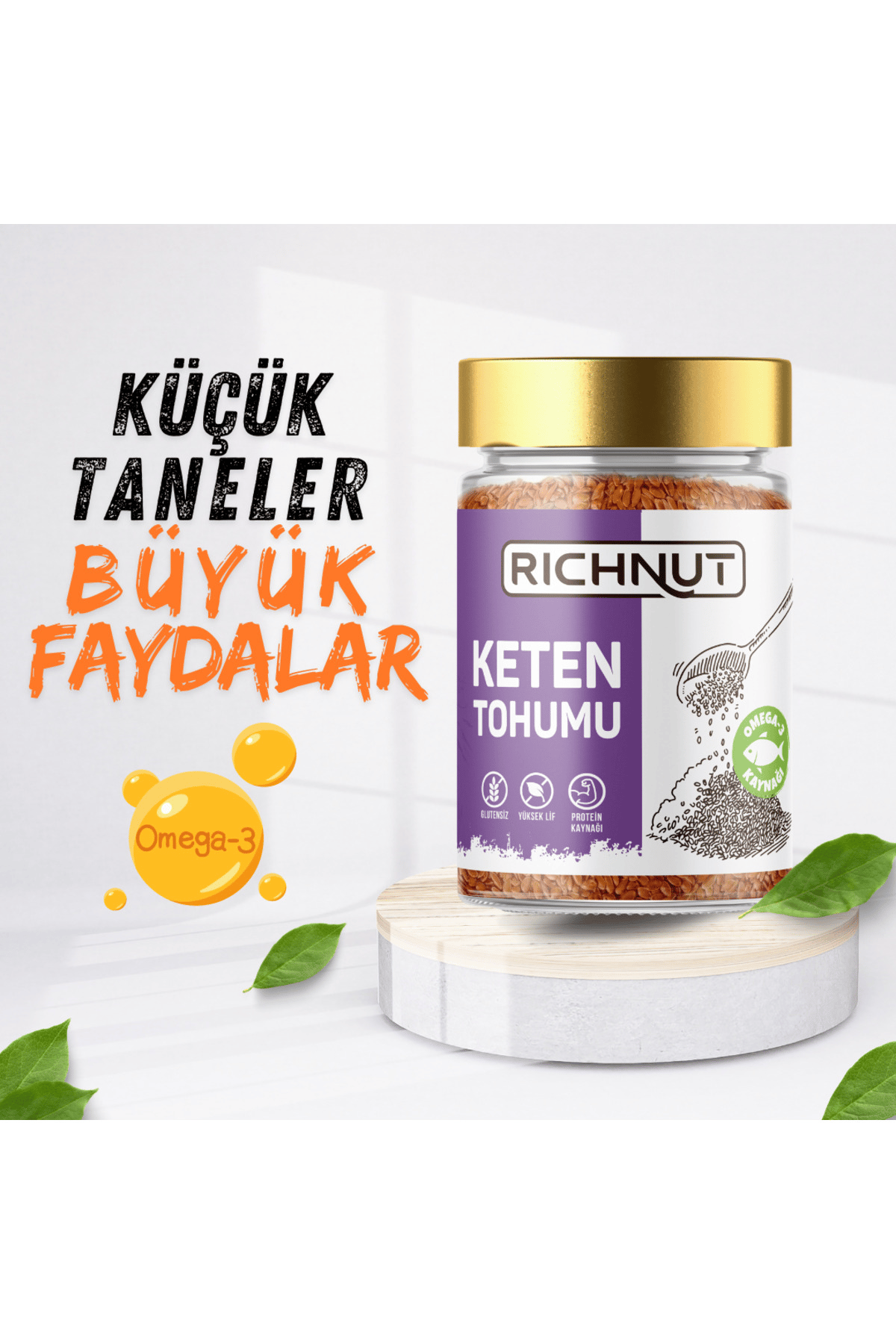 RİCHNUT Keten Tohumu Tane (Glütensiz) 210 GR 