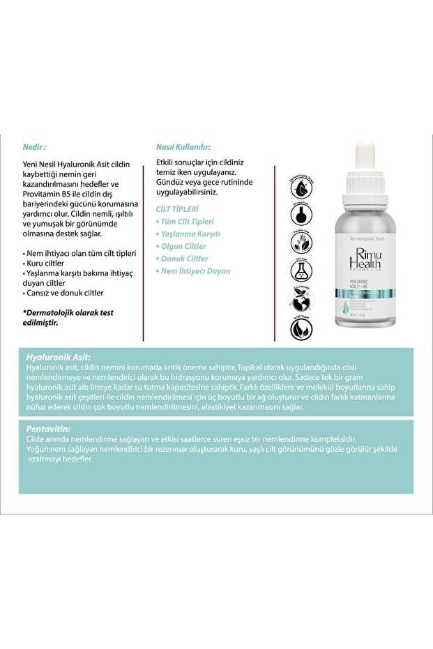 Rimu Health Products Pure Tightening Serum + İntensive Moisturizing Serum +  Brightening Serum 