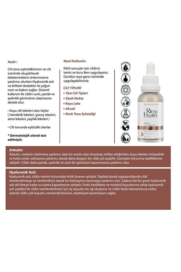 Rimu Health Products Pure Tightening Serum + İntensive Moisturizing Serum +  Brightening Serum 