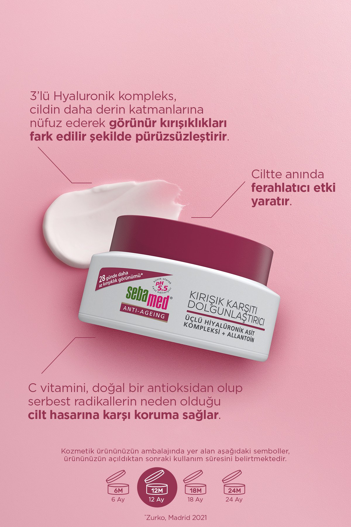 Sebamed Wrinkle Filler Kırışıklık Karşıtı Krem Dolgunlaştırıcı 50 ml