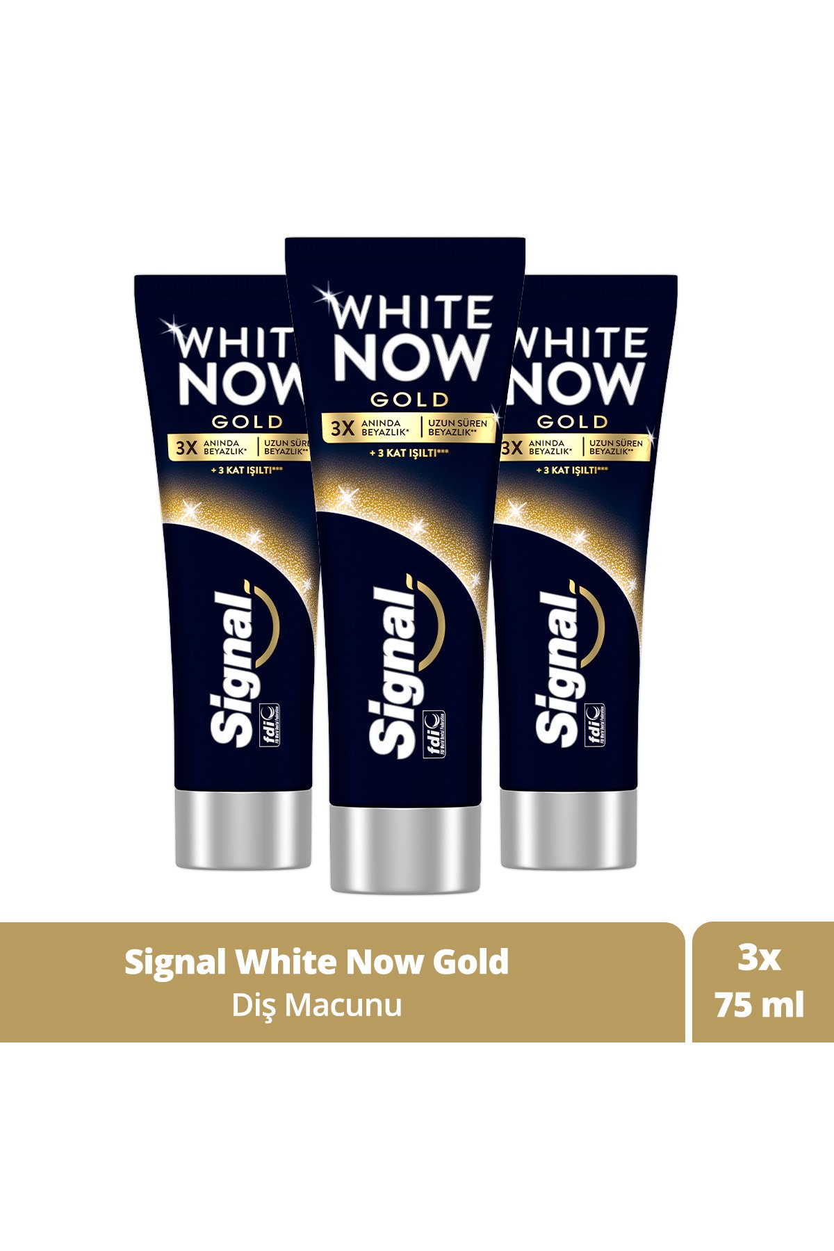 Signal White Now Gold Anında Beyazlatıcı Diş Macunu 75 ml x3 Adet