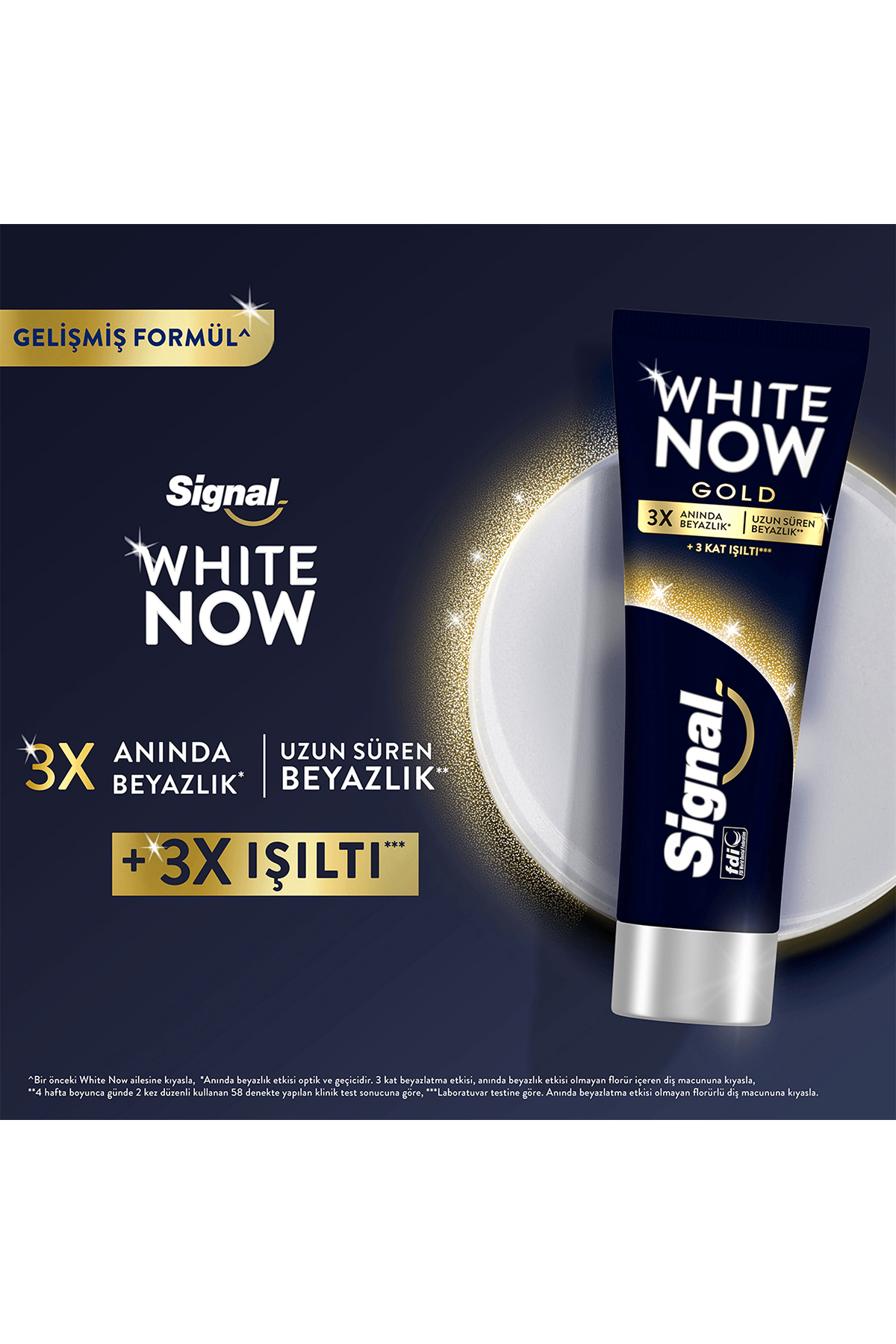 Signal White Now Gold Anında Beyazlatıcı Diş Macunu 75 ml x3 Adet