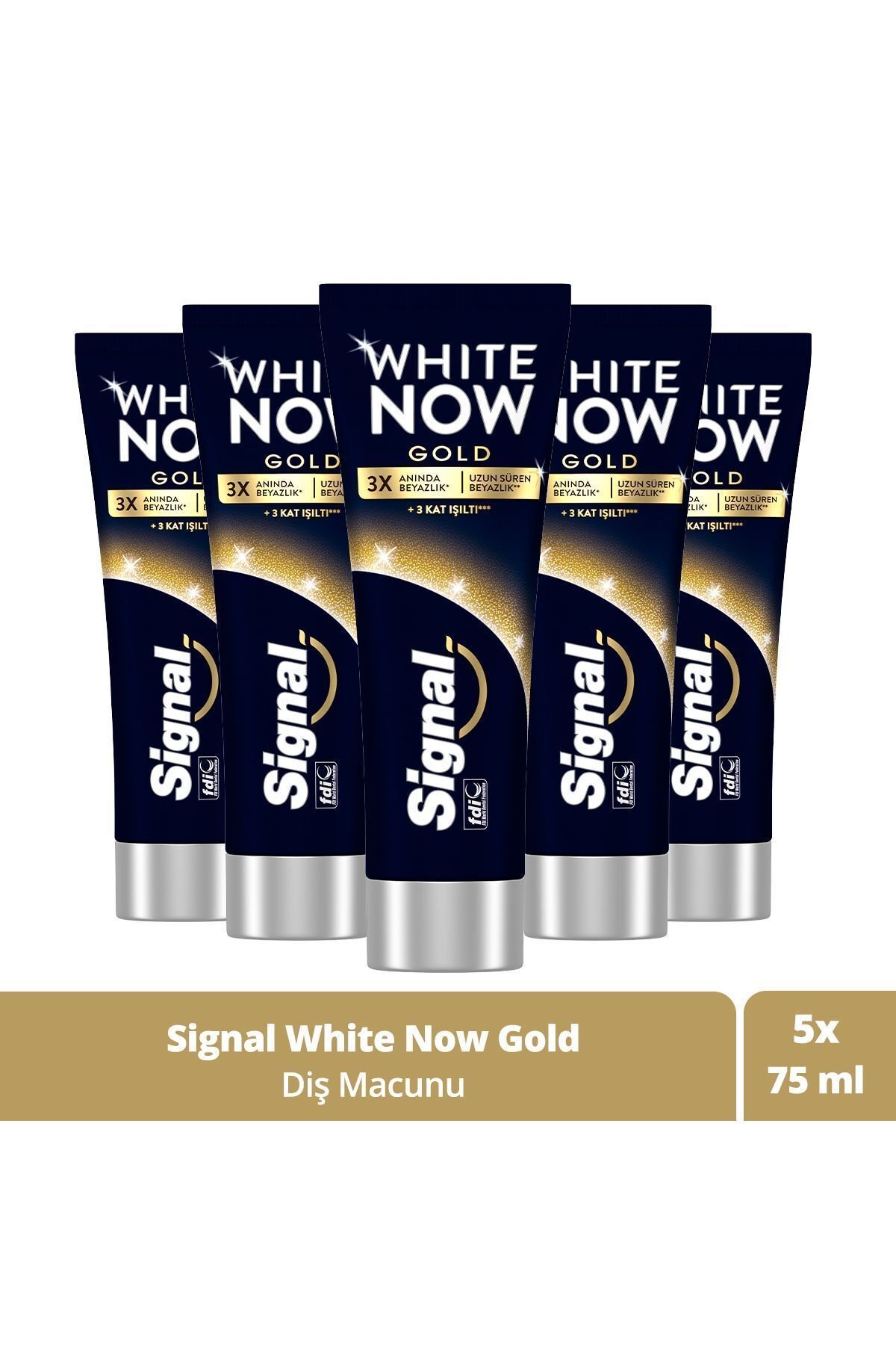 Signal White Now Gold Anında Beyazlatıcı Diş Macunu 75 ml x5 Adet